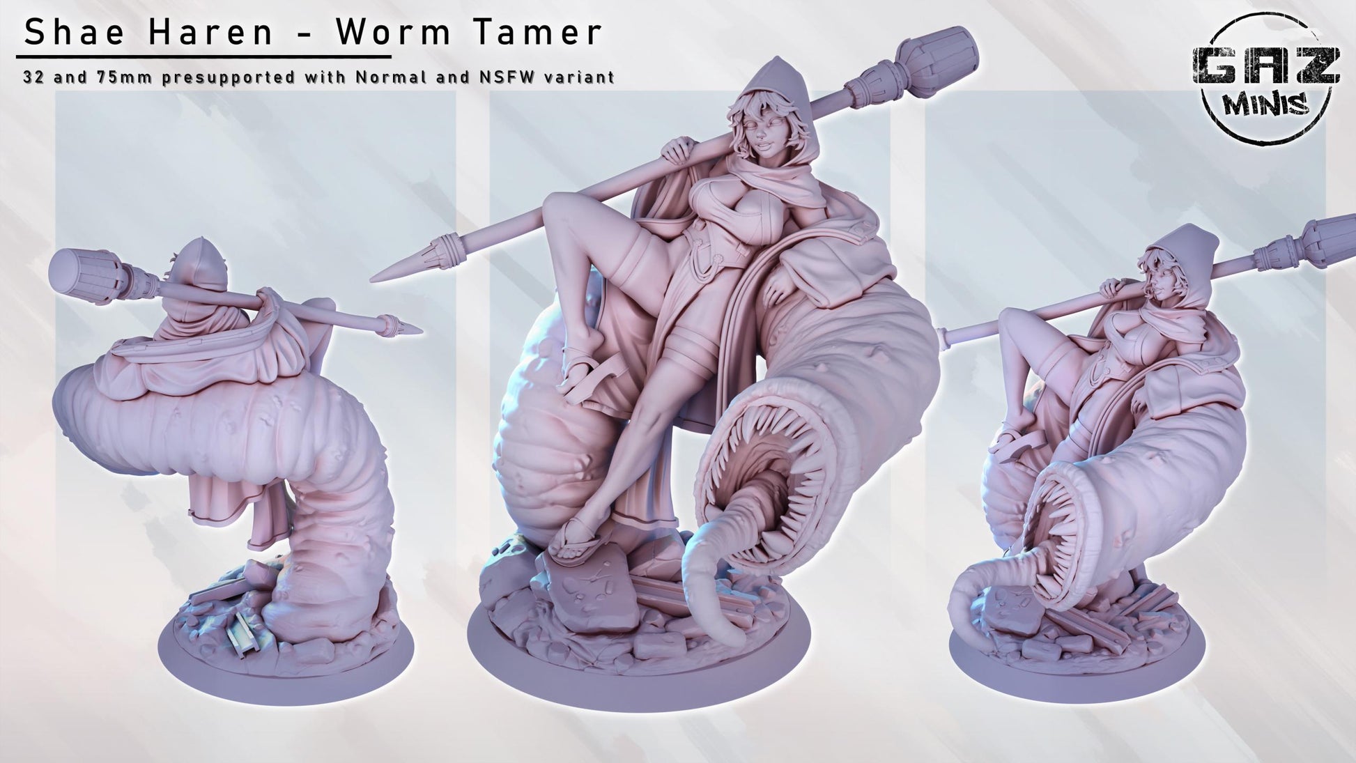 Shae Haren - Worm Tamer Miniature | Gaz Minis