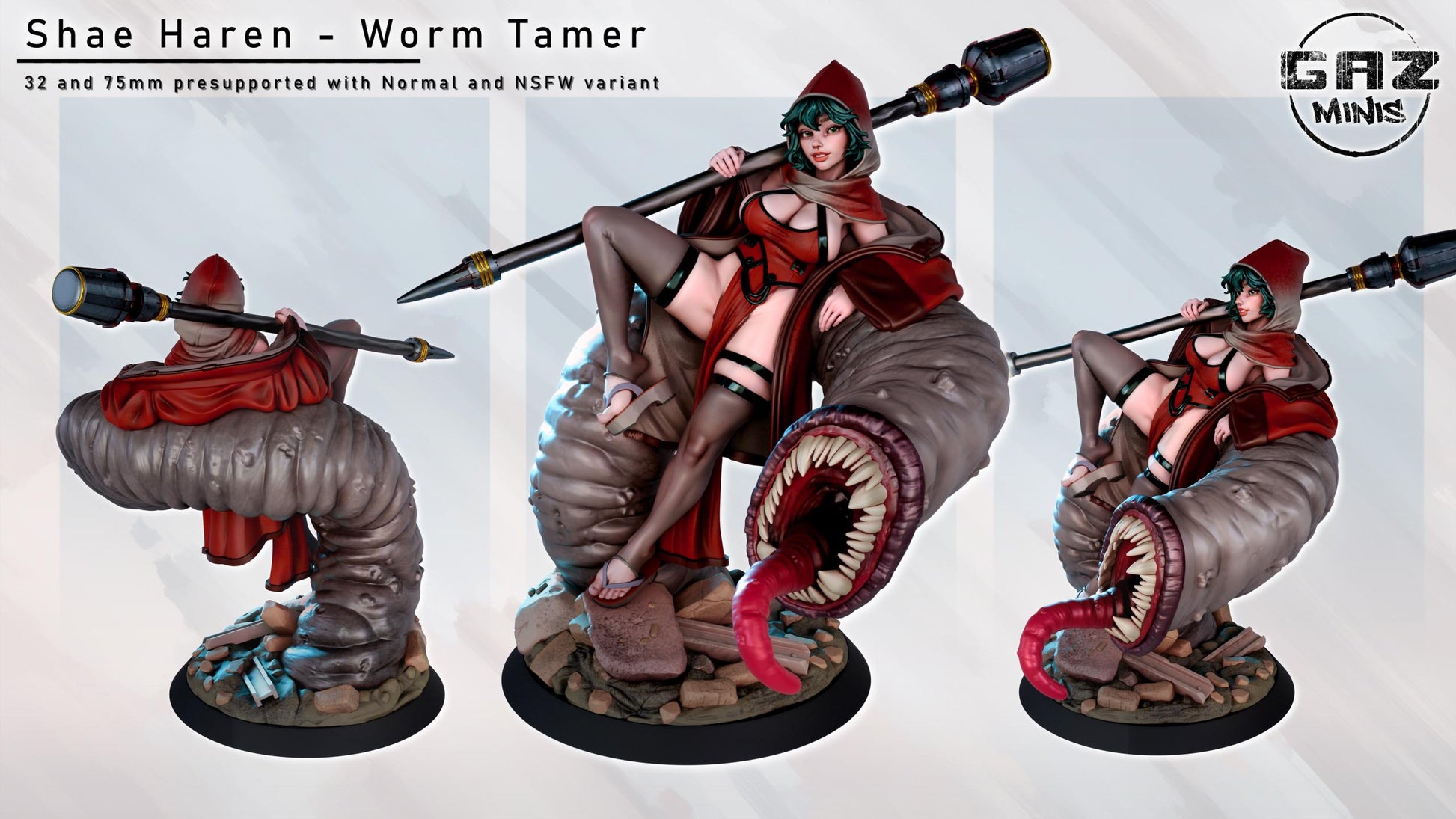 Shae Haren - Worm Tamer Miniature | Gaz Minis