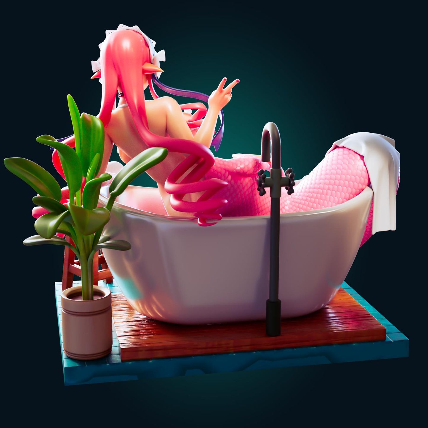 Mermaid Girl Model Kit | 3D Resin Printed Figurine | Officer Rhu
