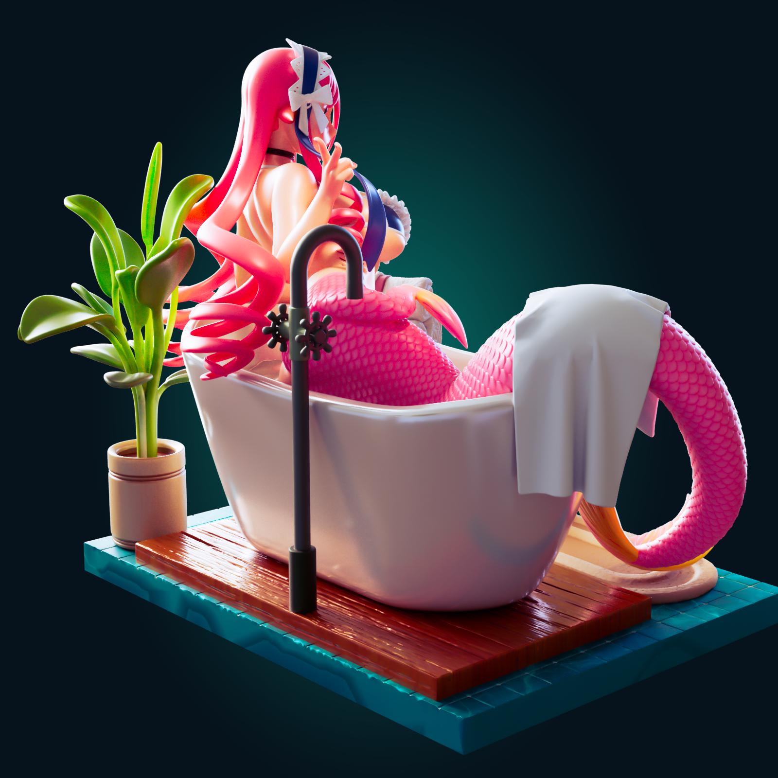 Mermaid Girl Model Kit | 3D Resin Printed Figurine | Officer Rhu