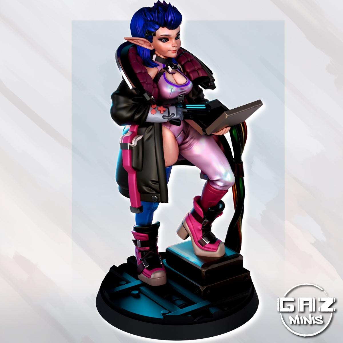 Eldrin Swiftcode - Elf Hacker Miniature | Gaz Minis