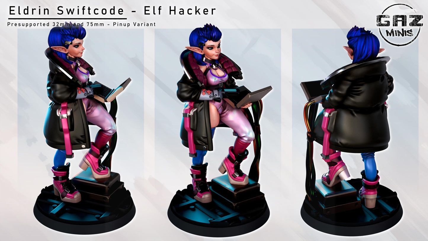 Eldrin Swiftcode - Elf Hacker Miniature | Gaz Minis