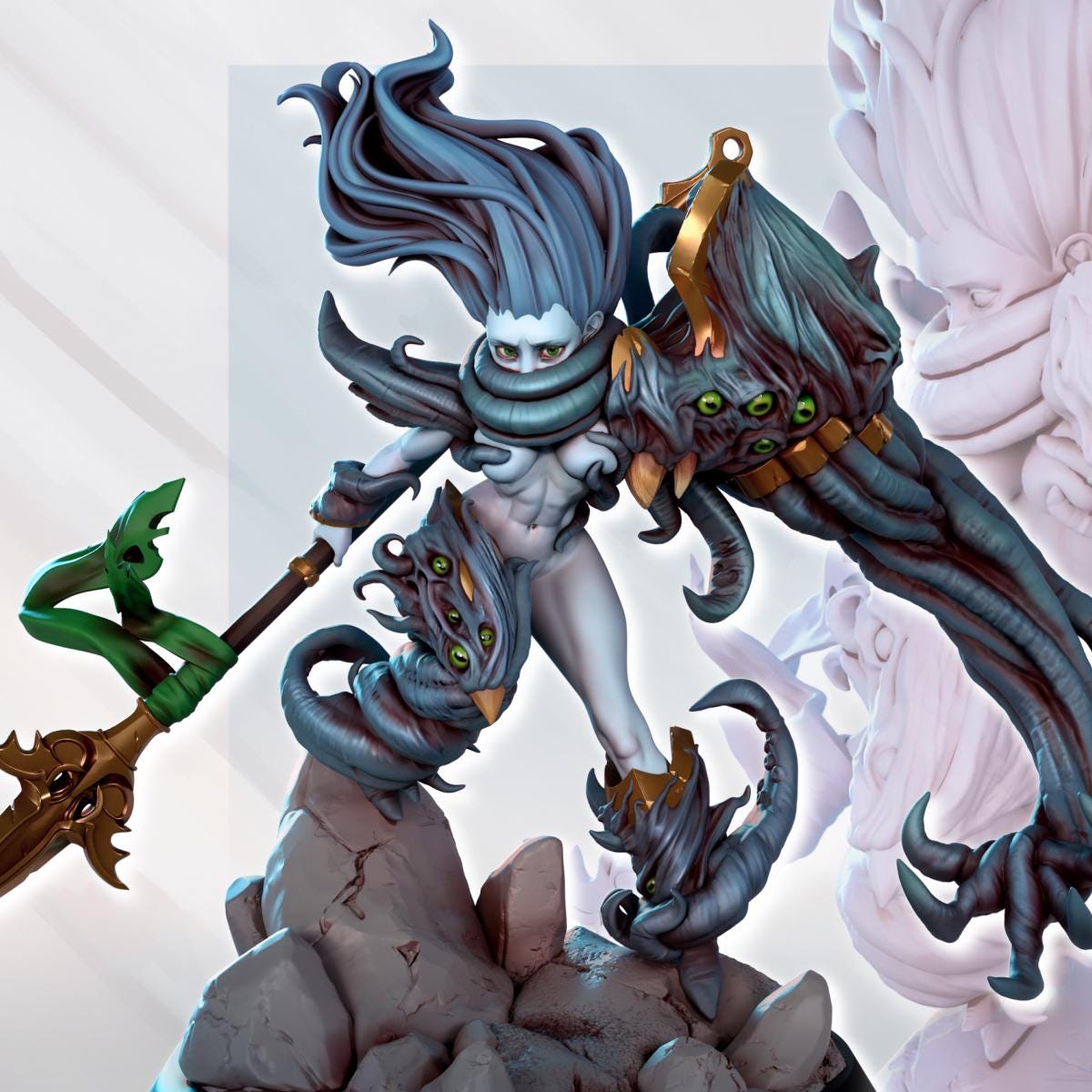Cursed Warrior Evelina Ravenscroft Miniature | Gaz Minis