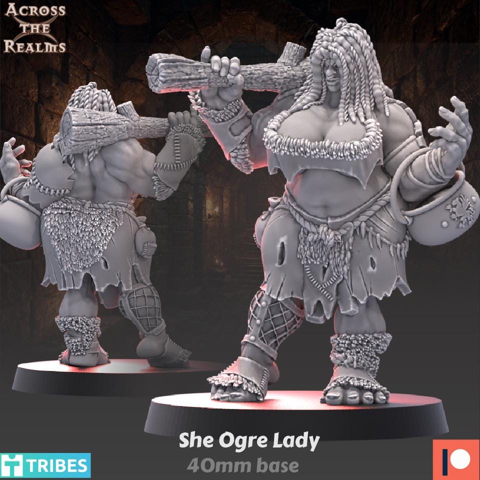She Ogre Lady Miniature | Across the Realms