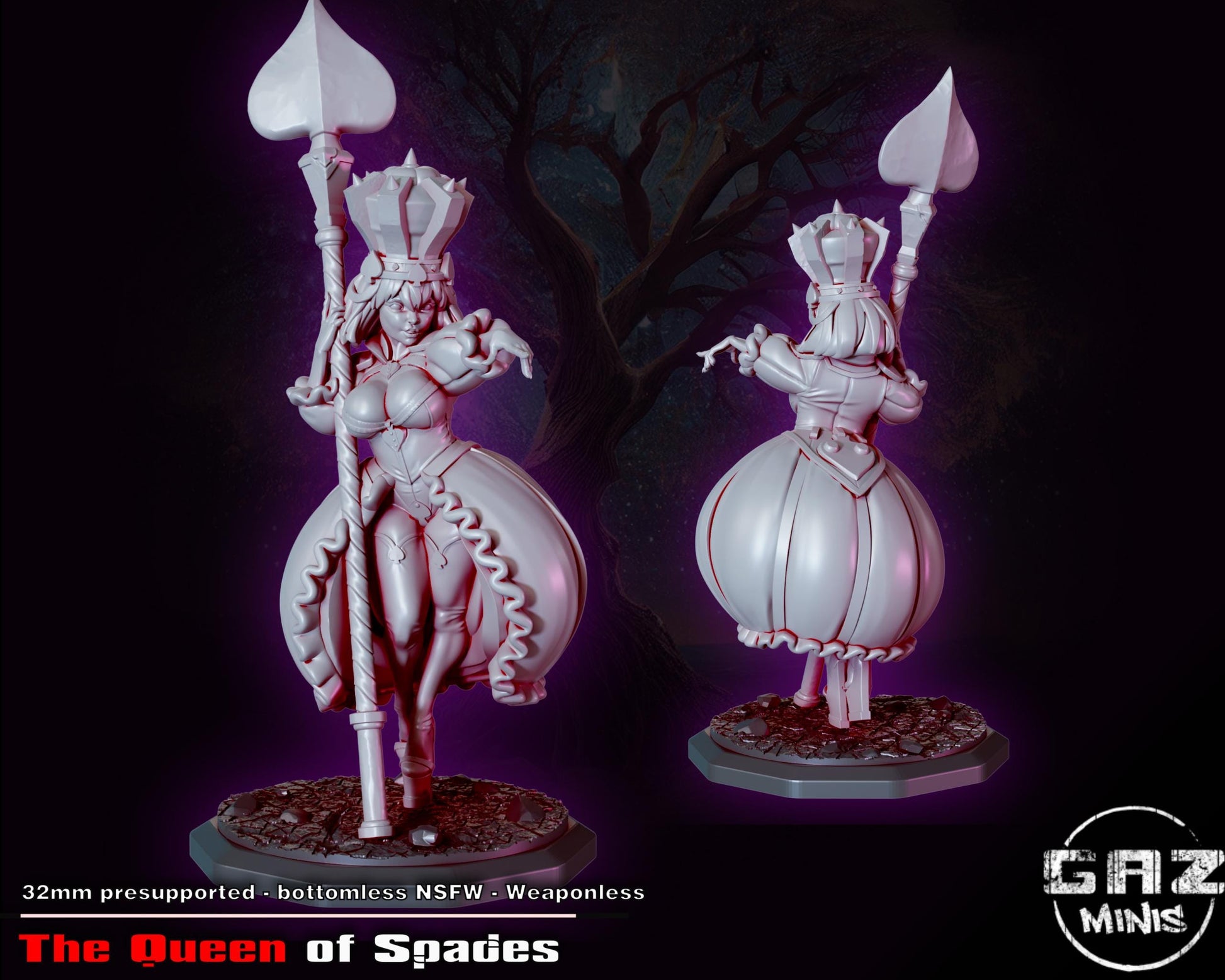 The Queen of Spades Miniature | Gaz Minis