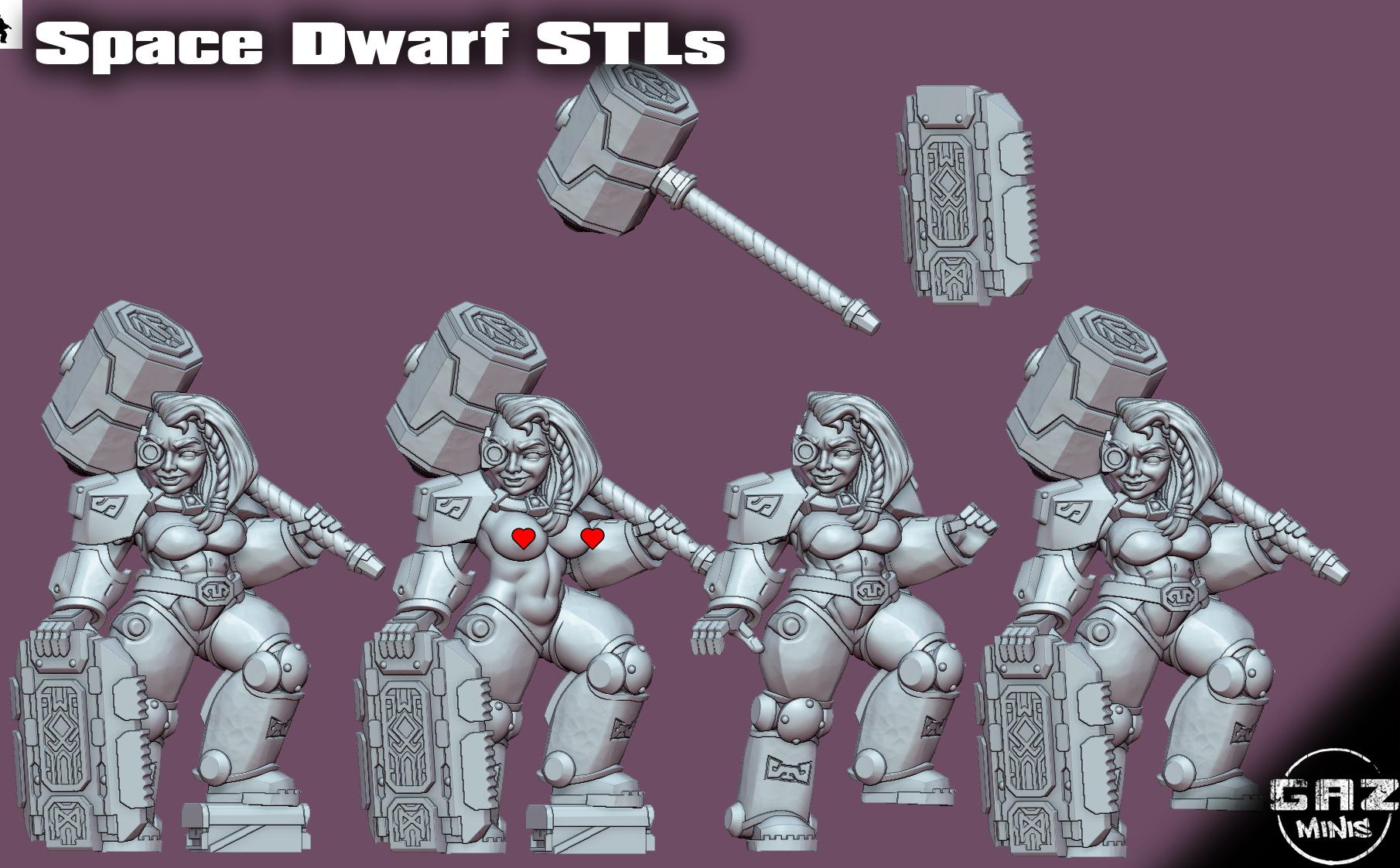 Space Dwarf M. Stoneblood Miniature | Gaz Minis