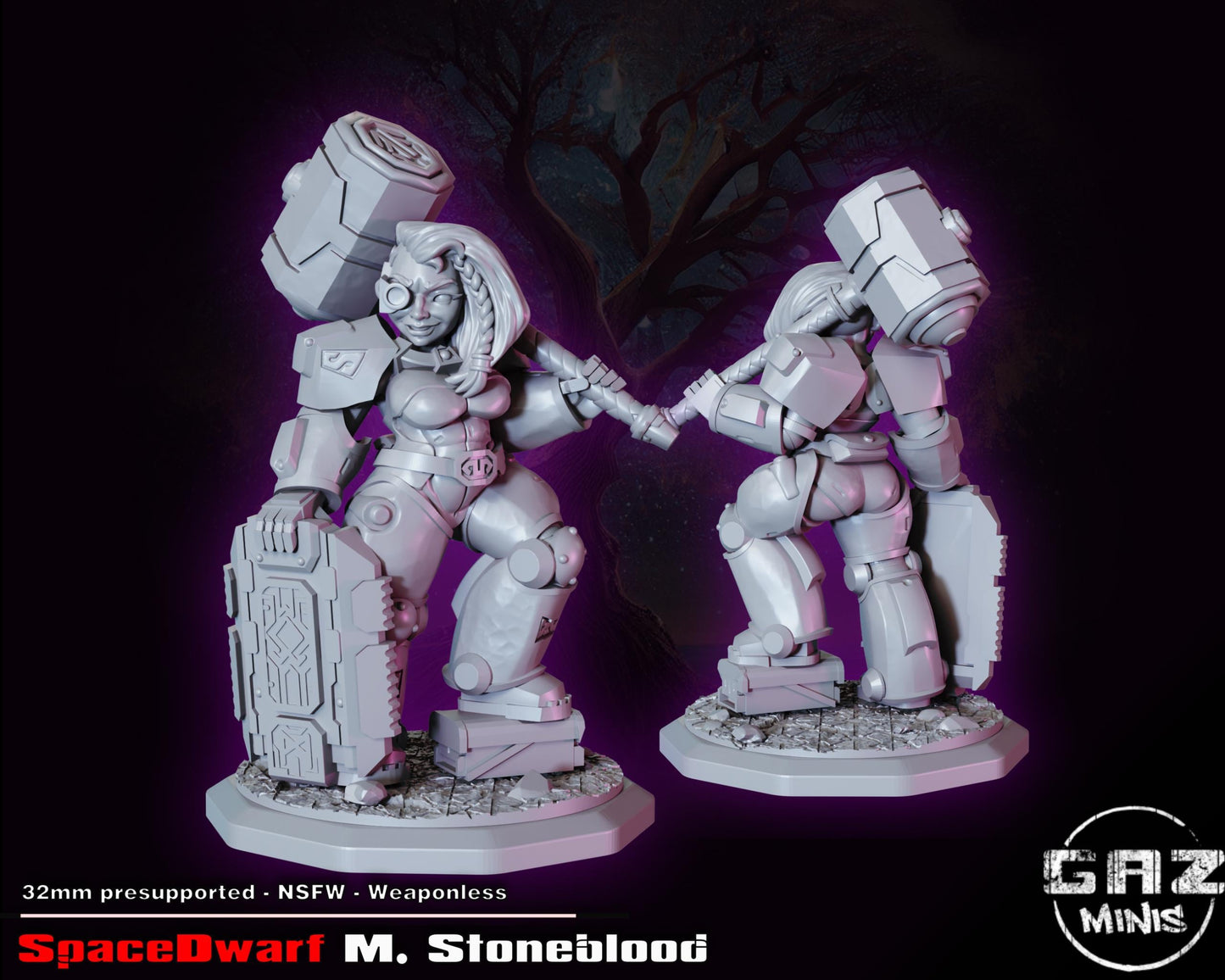 Space Dwarf M. Stoneblood Miniature | Gaz Minis
