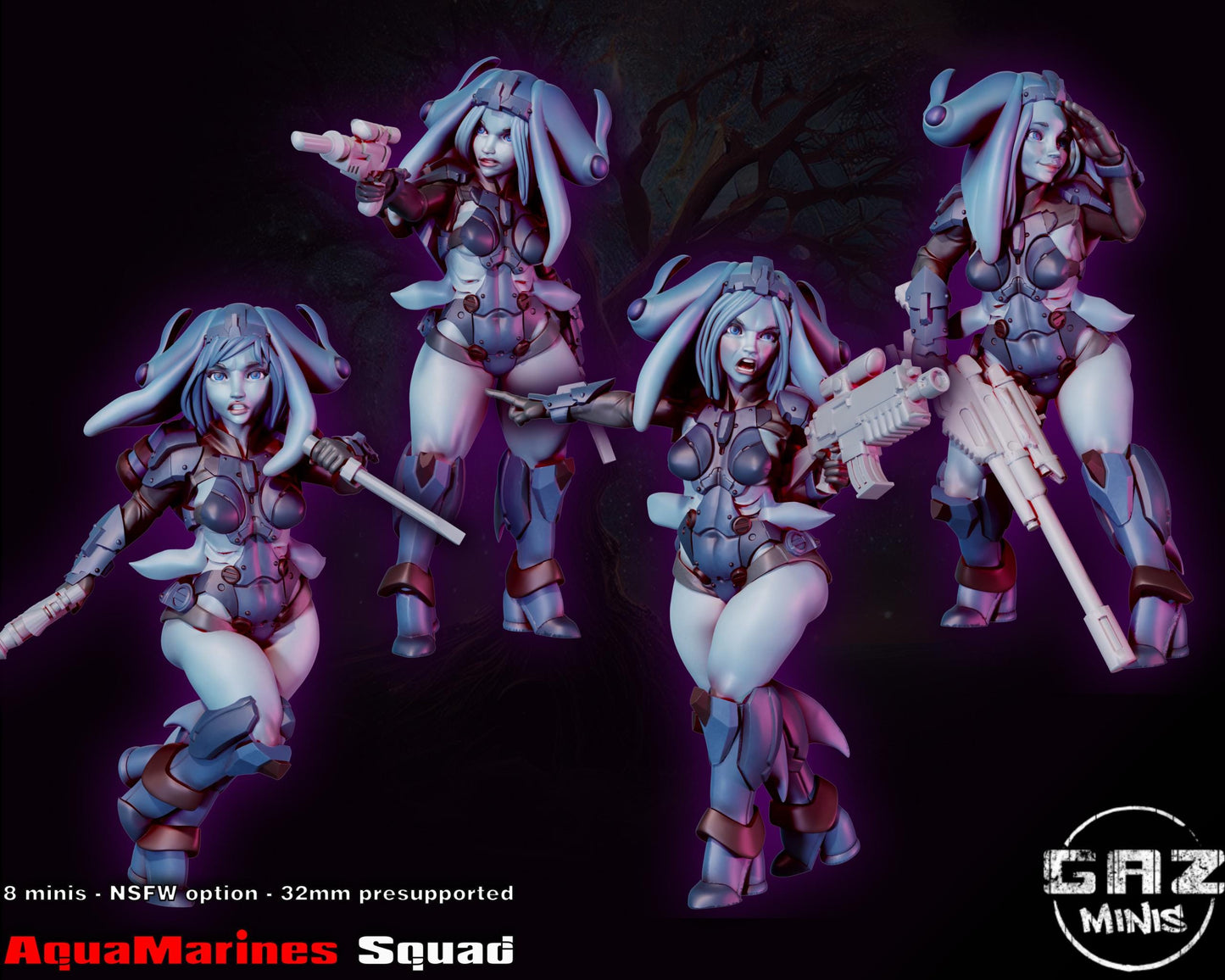 Aquamarines Squad Miniatures | Gaz Minis