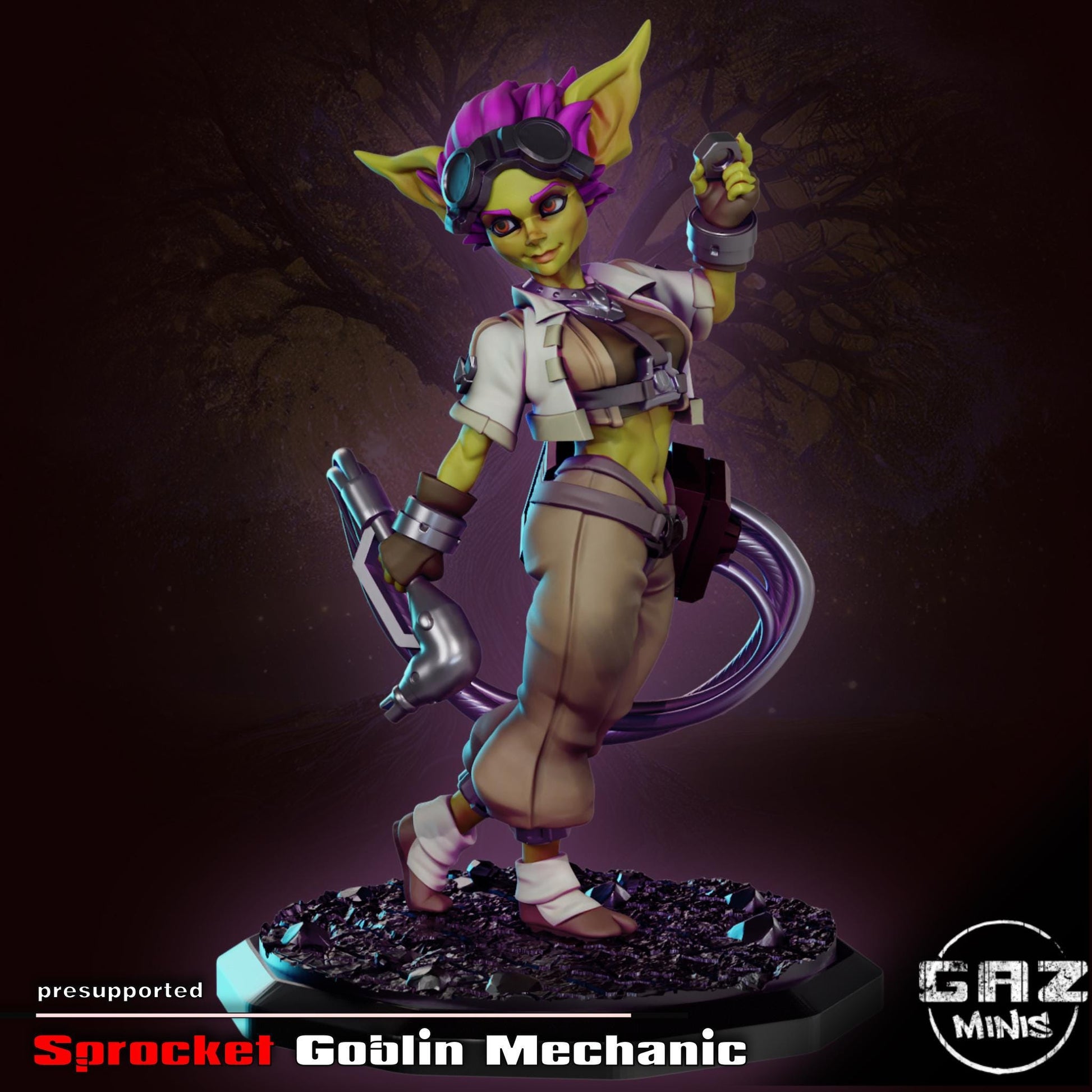 Sprocket Goblin Mechanic Miniature | Gaz Minis