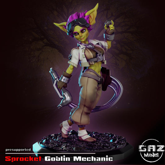 Sprocket Goblin Mechanic Miniature | Gaz Minis
