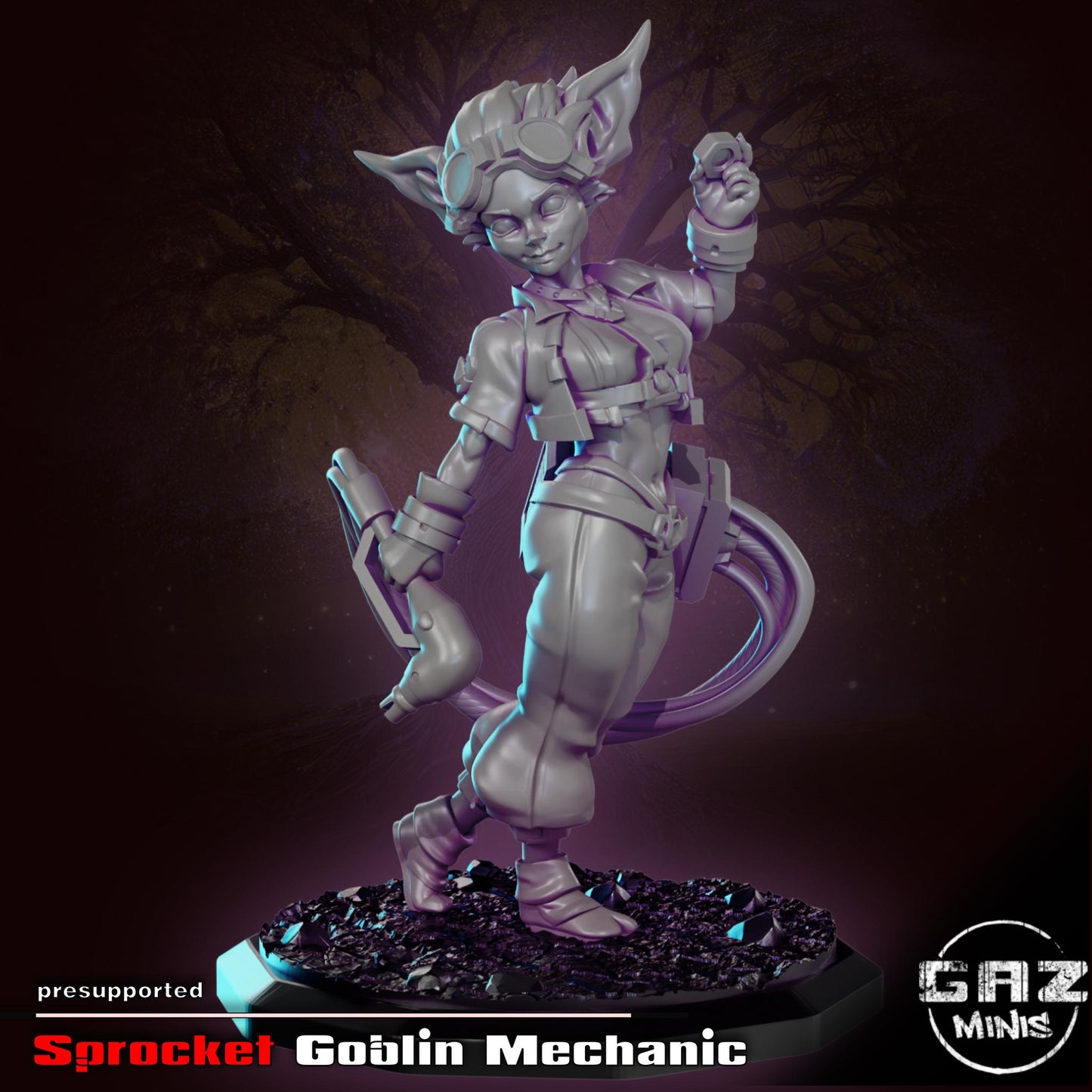 Sprocket Goblin Mechanic Miniature | Gaz Minis