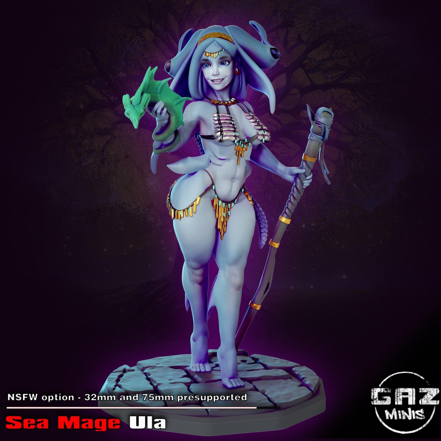 Sea Mage Ula Miniature | Gaz Minis