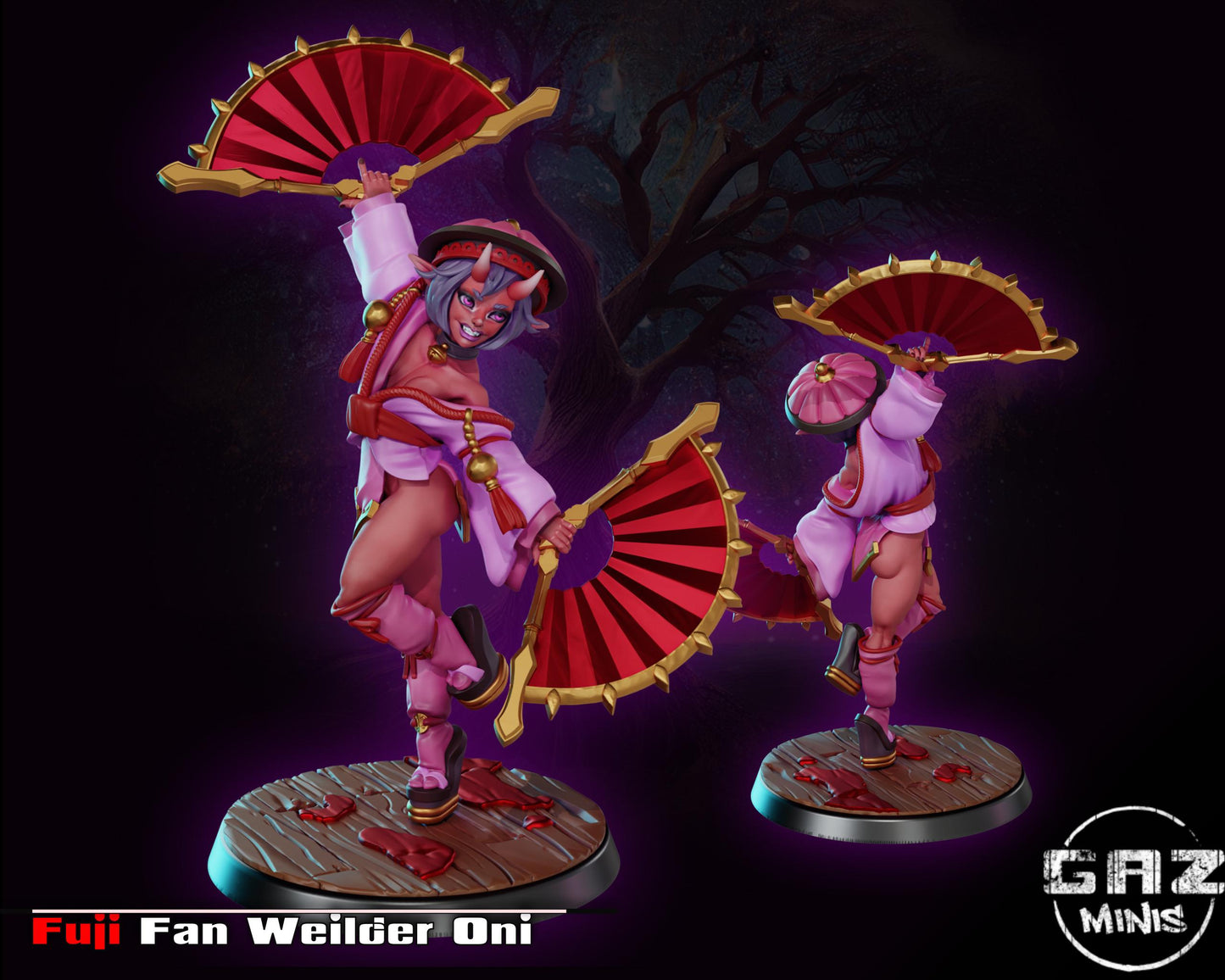Fan Wielding Oni Miniature | Gaz Minis