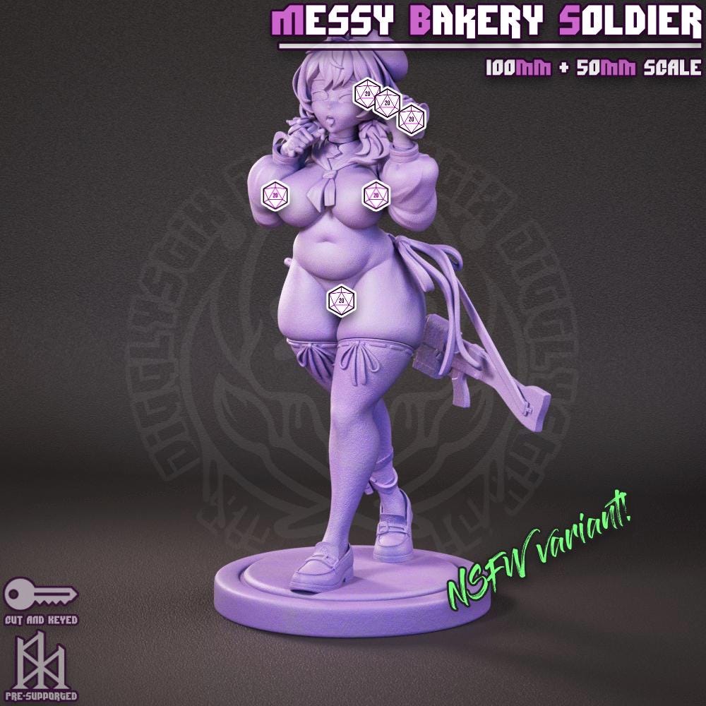 Messy Bakery Soldier Miniature | Jigglystix
