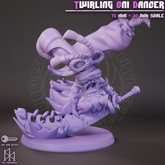 Twirling Oni Dancer Miniature | Jigglystix
