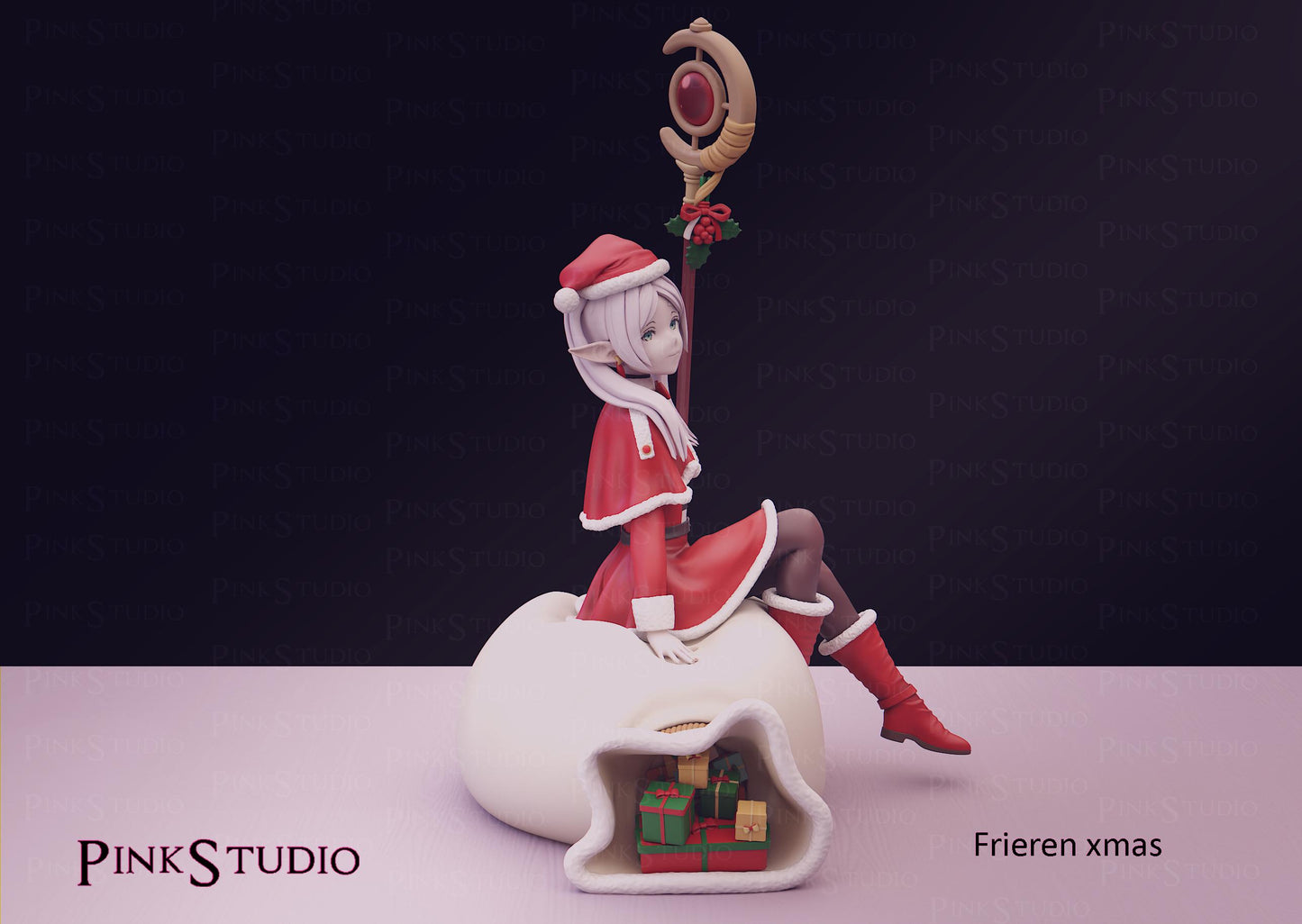 Christmas Elf Model Kit | 3D Resin Printed Figurine | Pink Studio