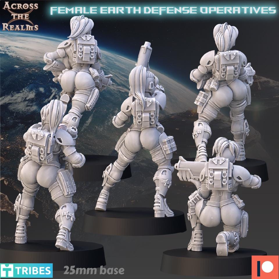Female Earth Defense Operative Squad | Across the Realms