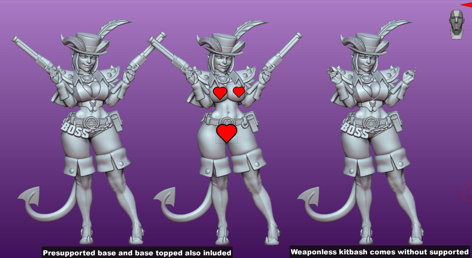 Tiefling Gunslinger Miniature | Gaz Minis