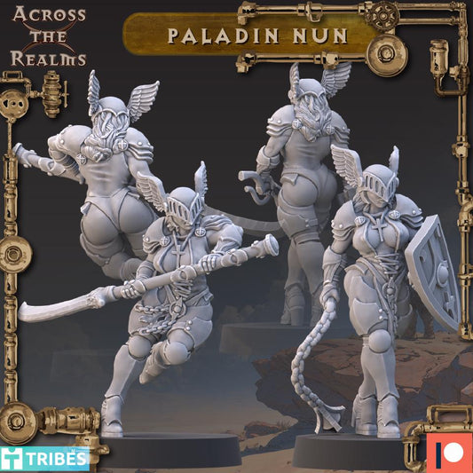 Paladin Nun Miniature | Across the Realms