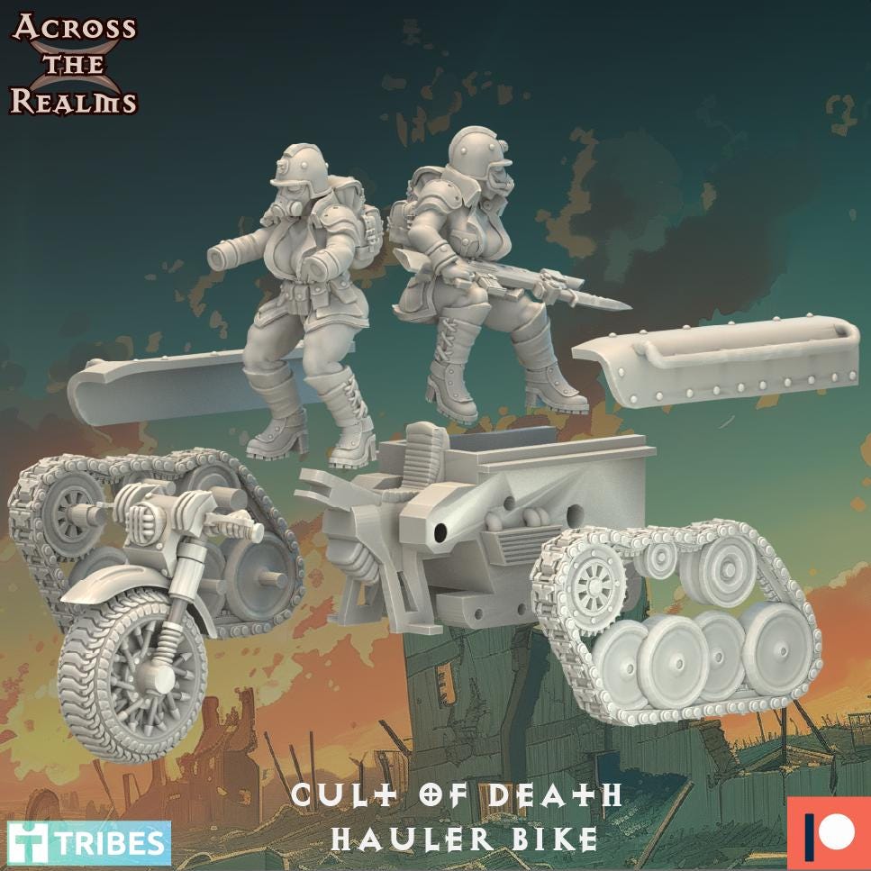 Cult of Death Hauler Bike Miniature | Across the Realms