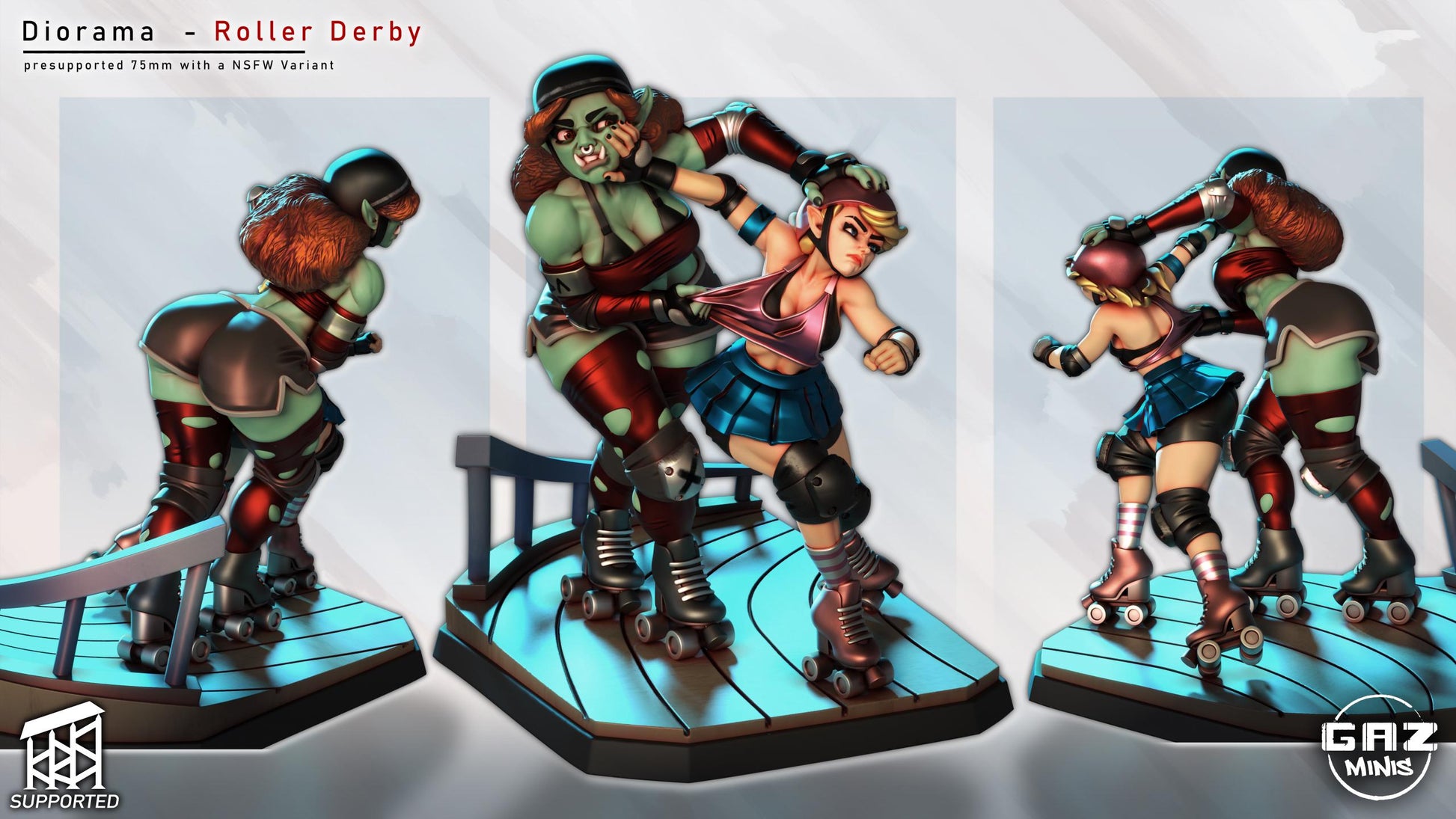 Roller Derby Diorama | Gaz Minis
