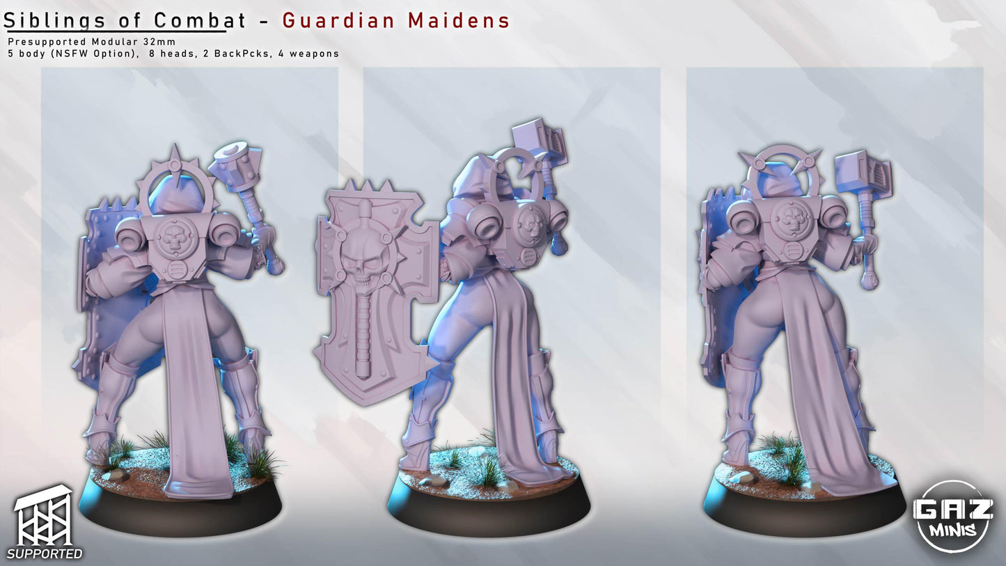 Guardian Maidens Siblings of Combat Miniature Bundle | Gaz Minis