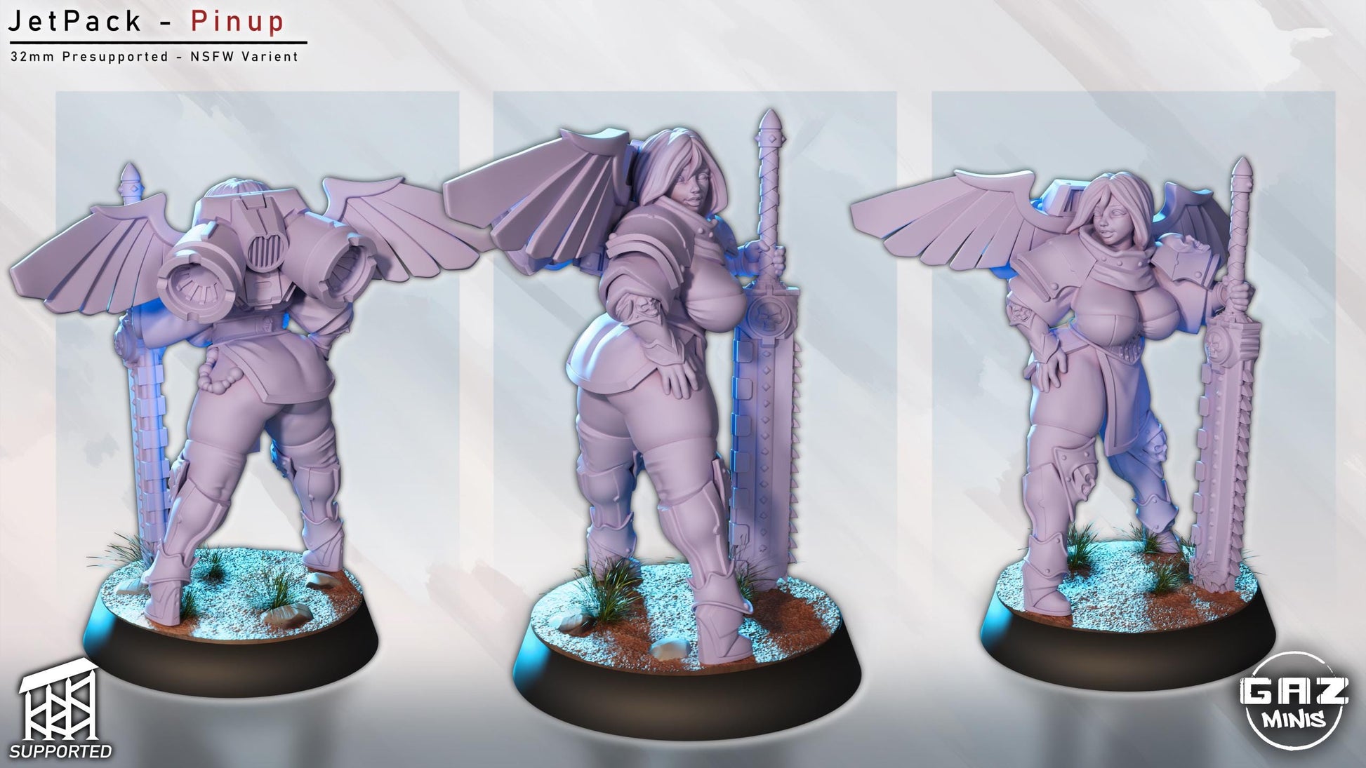 Jetpack Pinup Sibling of Combat | Gaz Minis