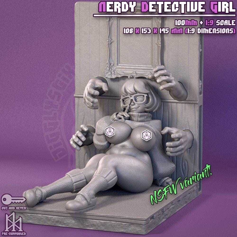 Nerdy Detective Girl Model Kit | Jigglystix
