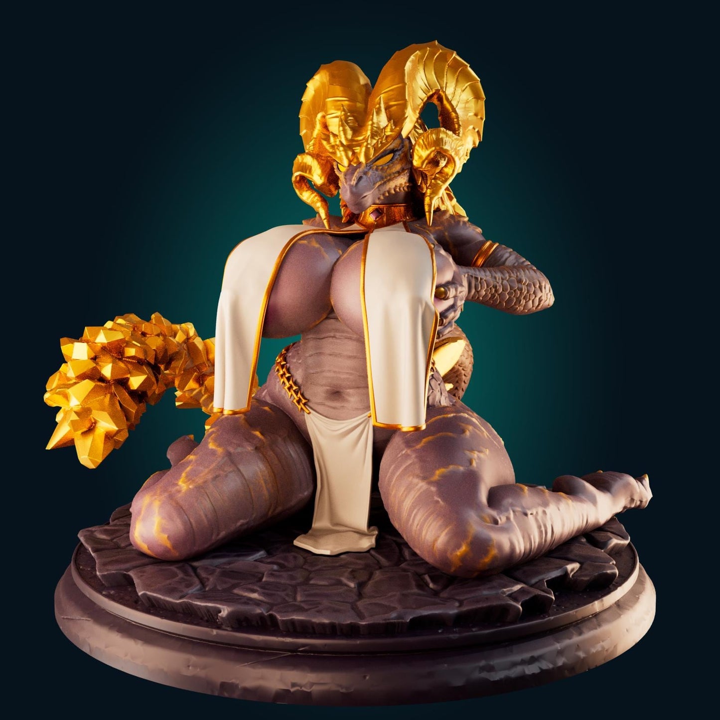 Dragon Girl Model Kit | 3D Resin Printed Figurine | Officer Rhu