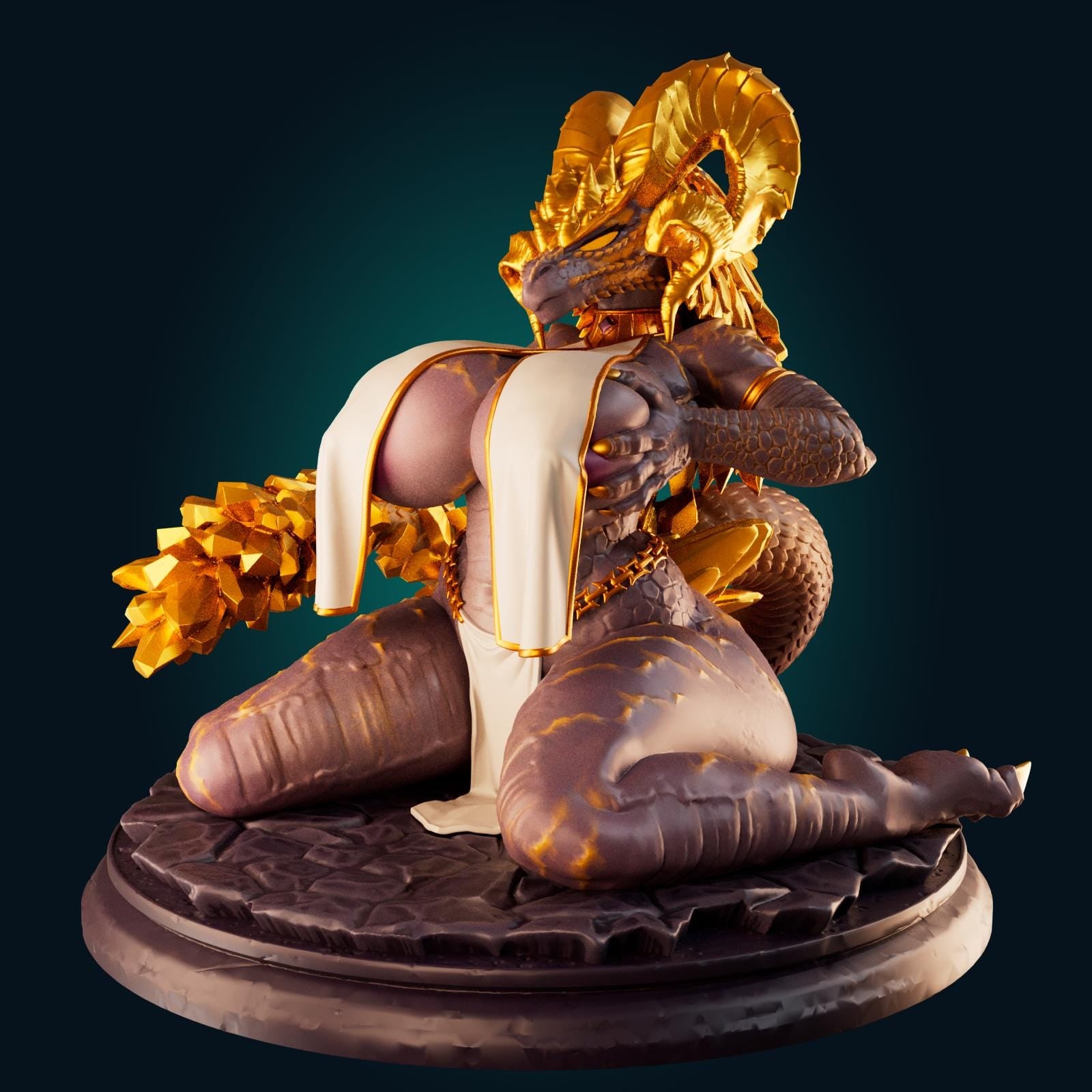 Dragon Girl Model Kit | 3D Resin Printed Figurine | Officer Rhu