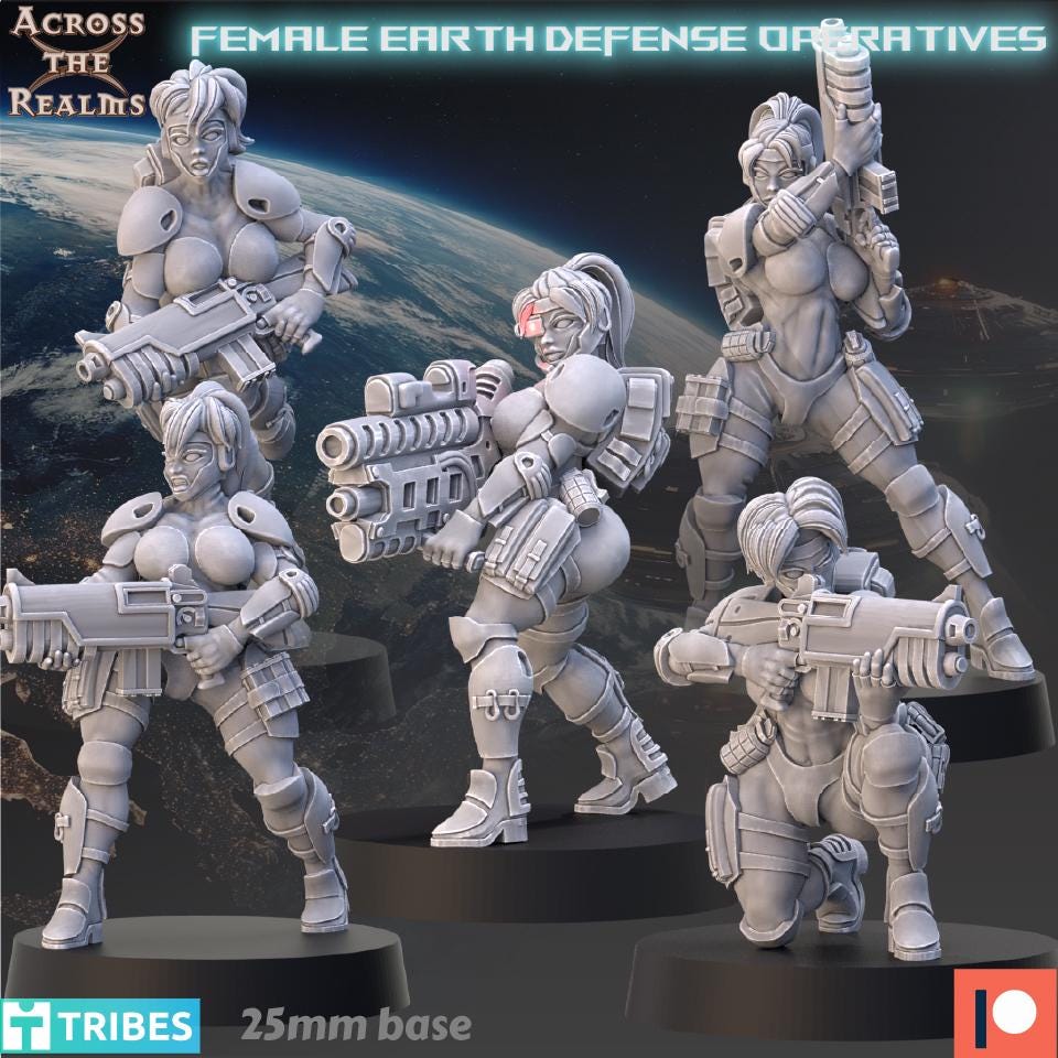 Female Earth Defense Operative Squad | Across the Realms