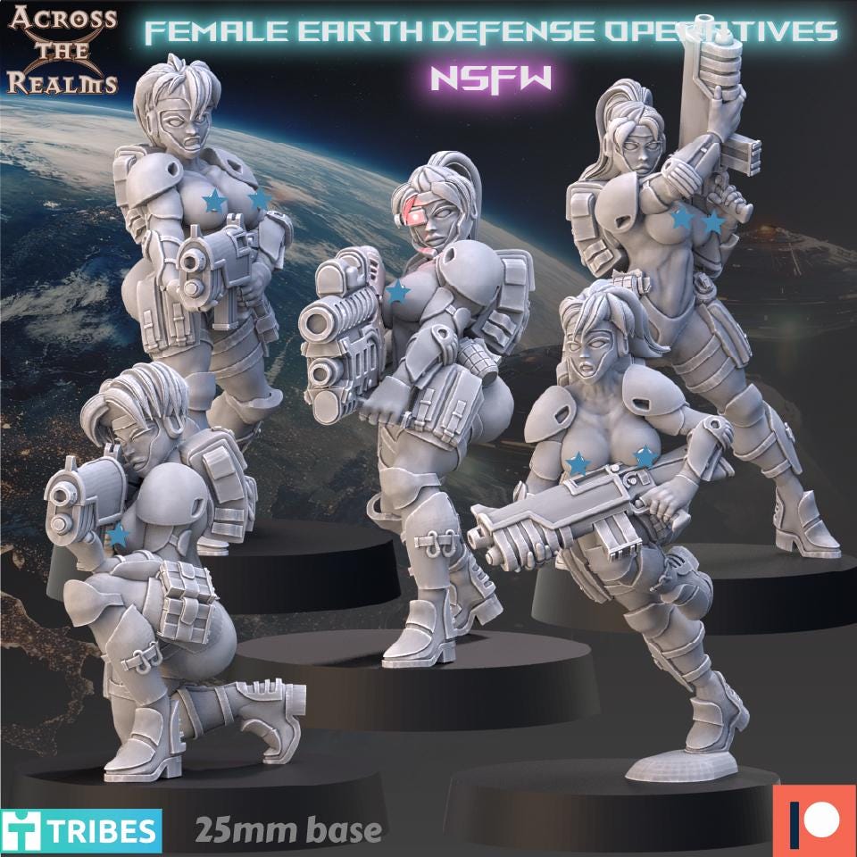 Female Earth Defense Operative Squad | Across the Realms