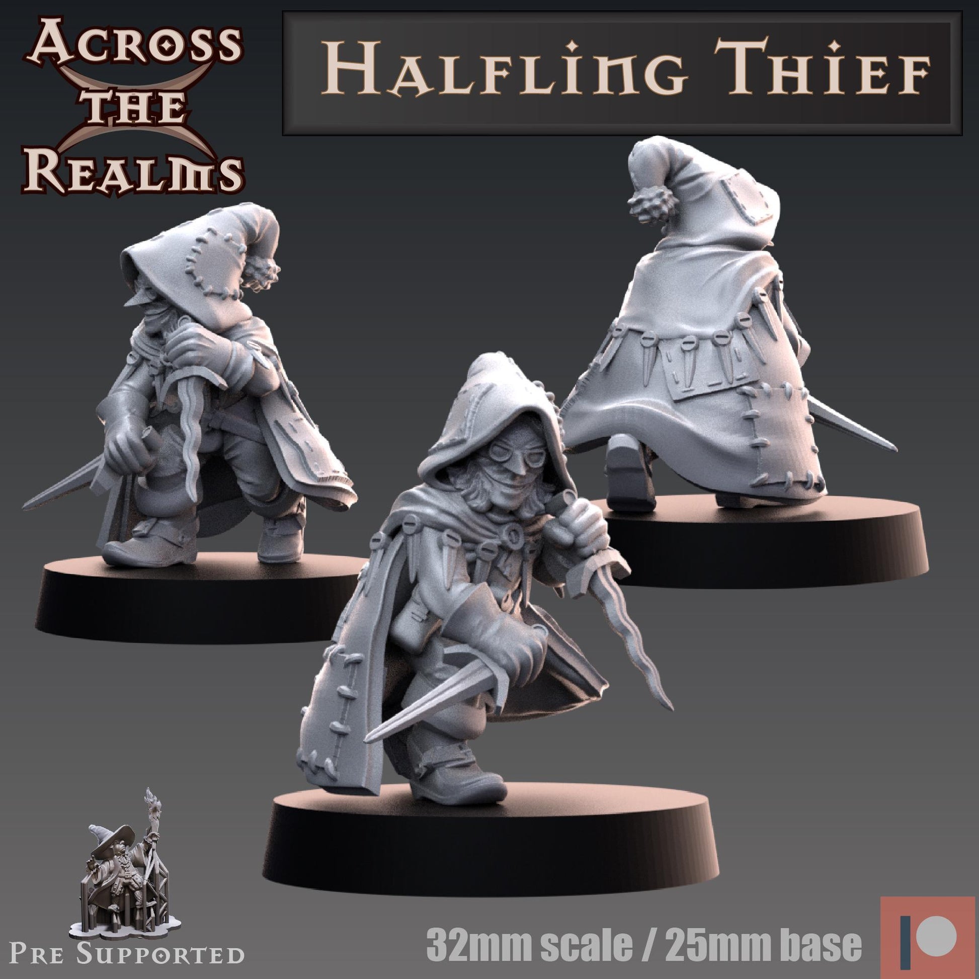 Halfling Thief Miniature | Across the Realms