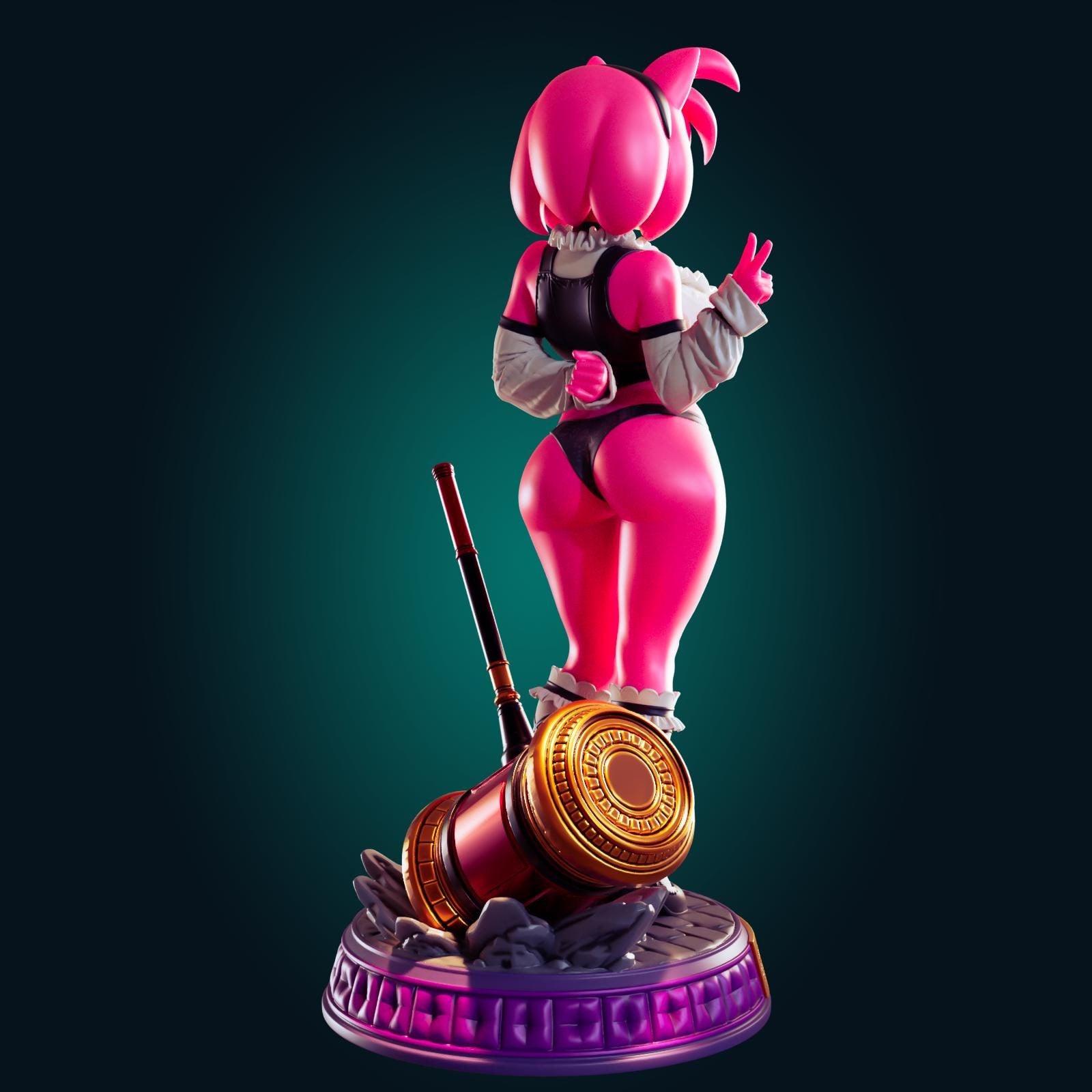 Hedgehog Girl Model Kit | 3D Resin Printed Figurine | Officer Rhu