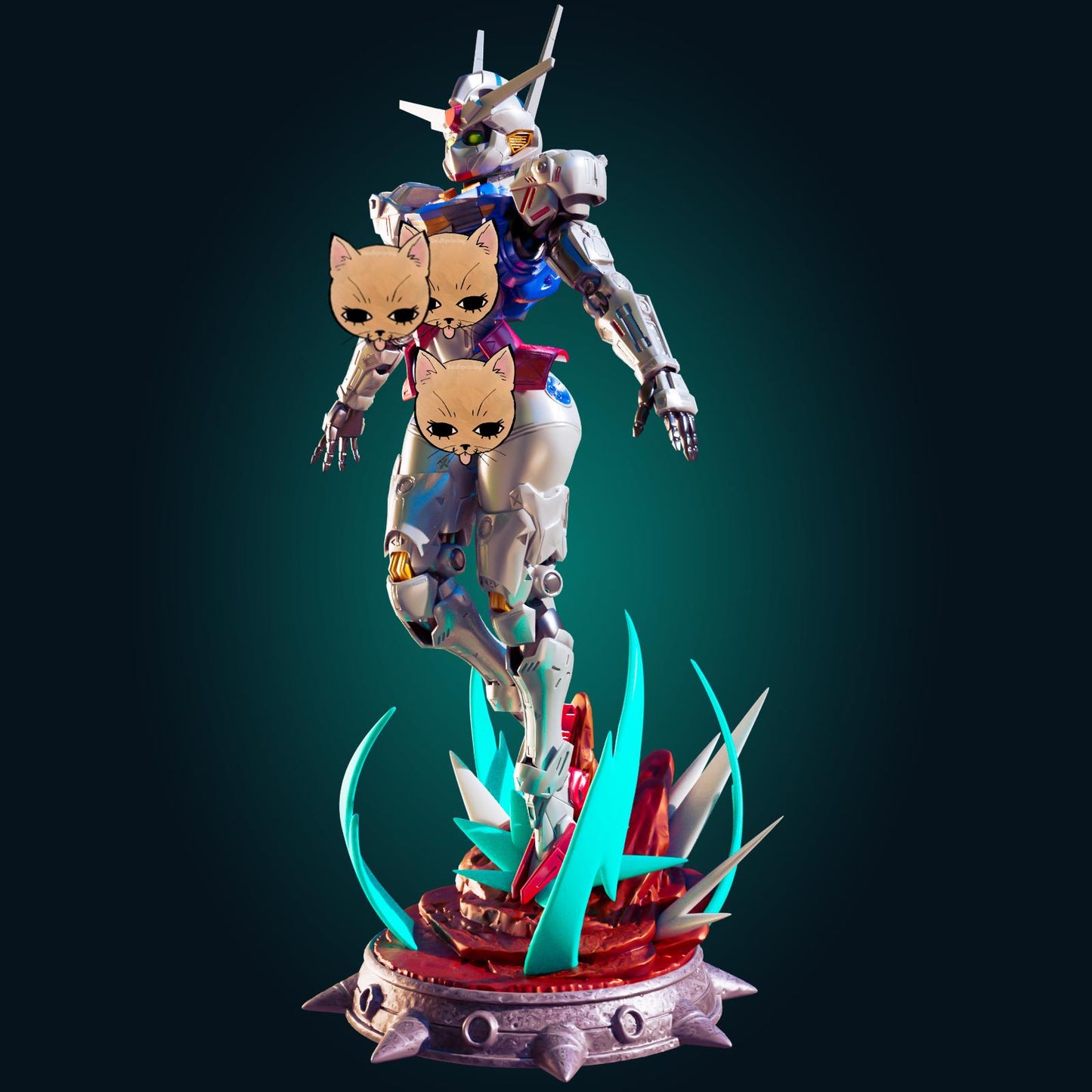 Robot Girl Model Kit | 3D Resin Printed Figurine | Officer Rhu