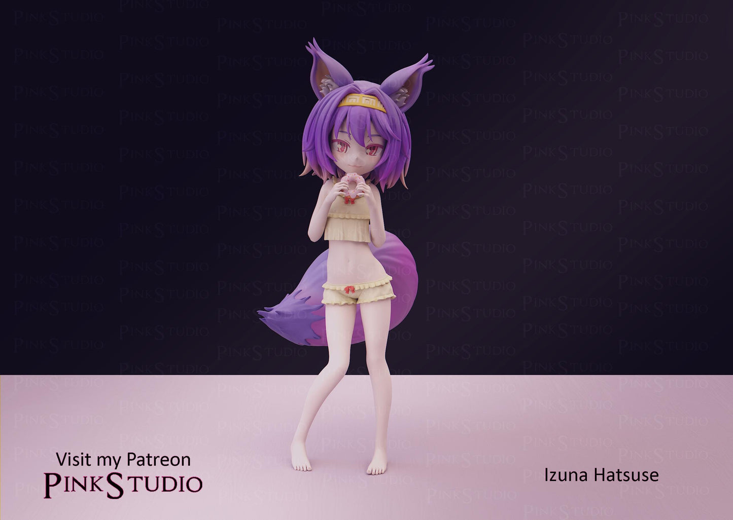 Werewolf Girl Model Kit | 3D Resin Printed Figurine | Pink Studio