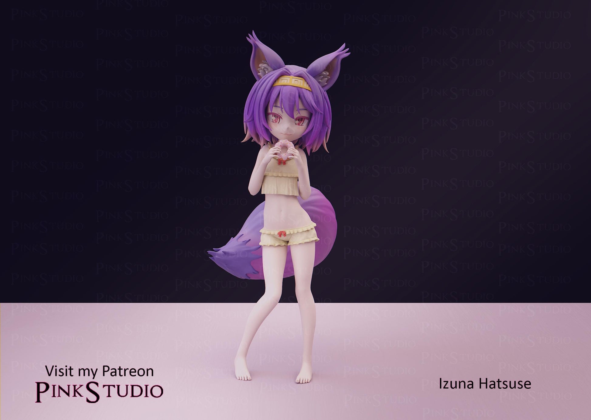 Werewolf Girl Model Kit | 3D Resin Printed Figurine | Pink Studio