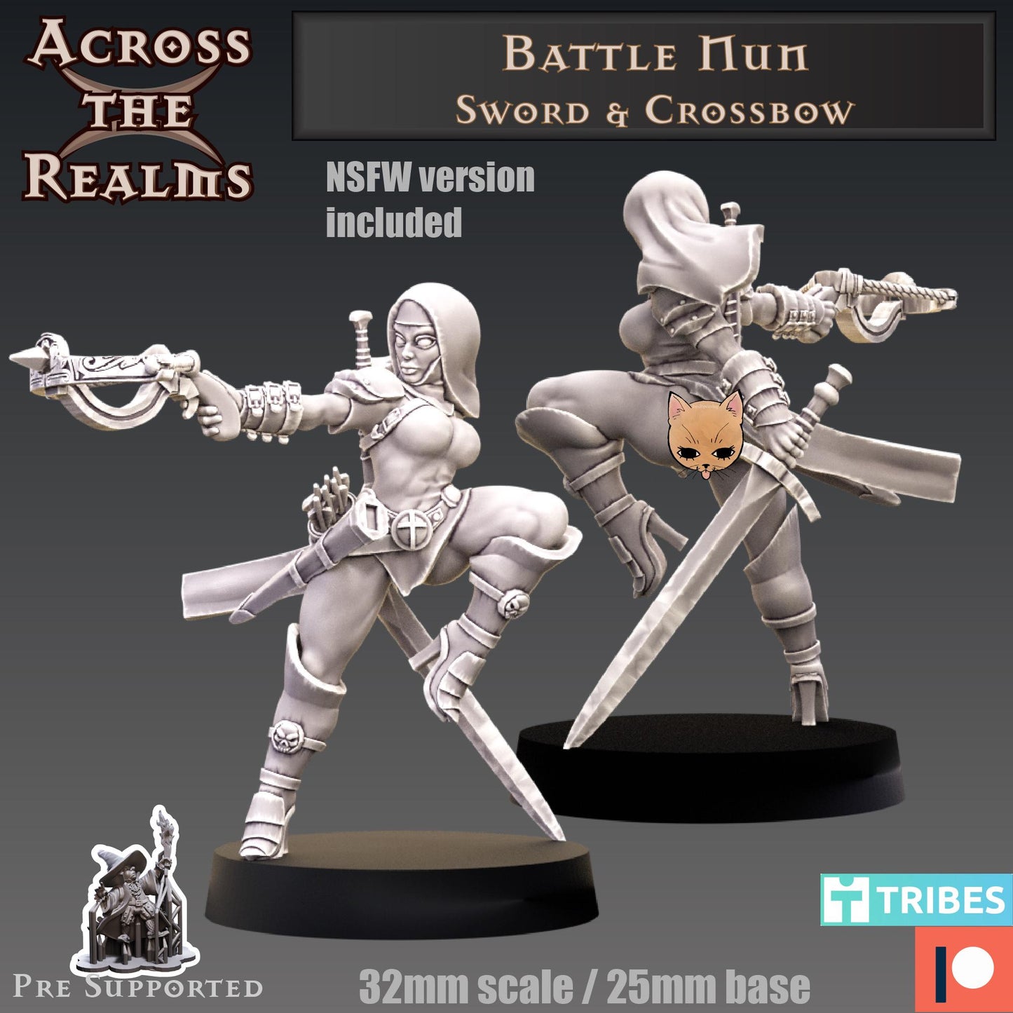 Battle Nun w/ Sword & Crossbow | Across the Realms