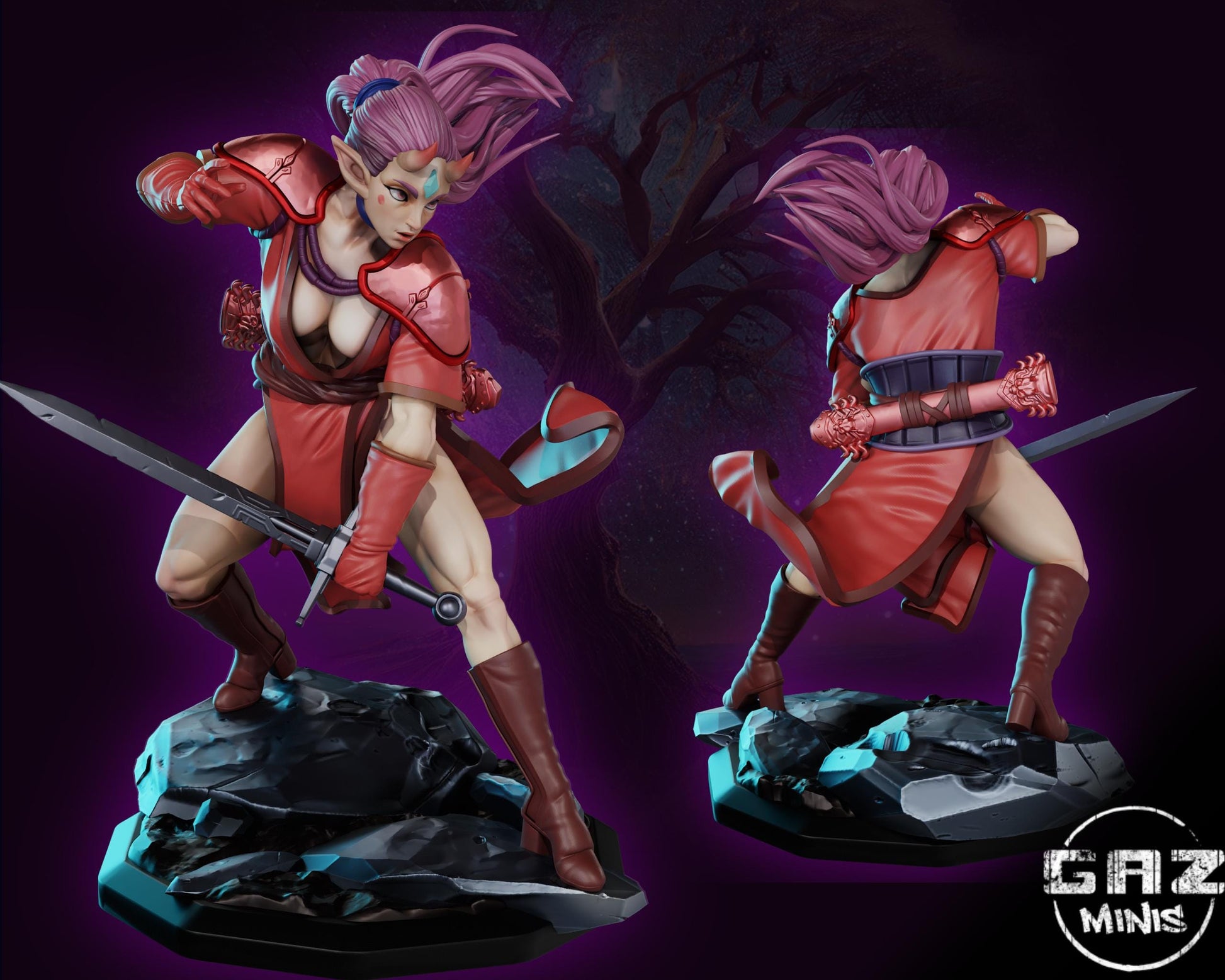 Saya Demon Warrior Miniature | Gaz Minis