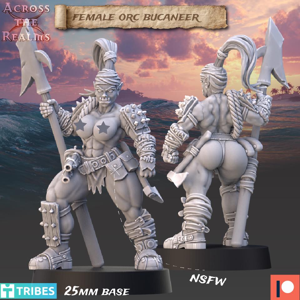 Female Orc Buccaneer | Across the Realms