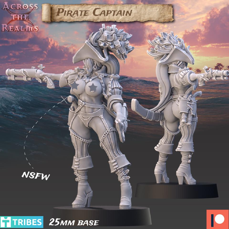 Pirate Captain Miniature | Across the Realms