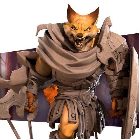 Foxfolk Warrior Miniature | Bite the Bullet