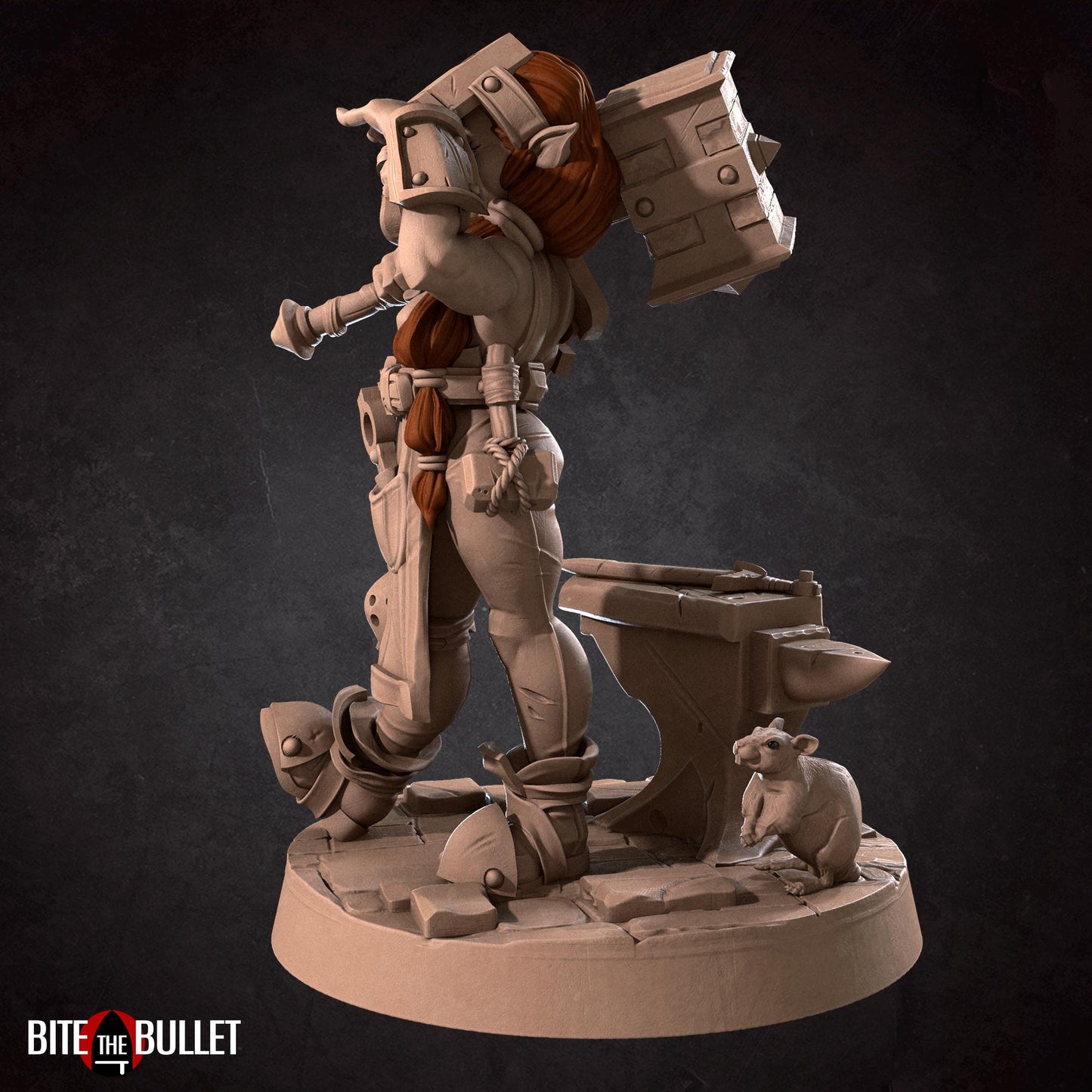 Helen, the Blacksmith Halfling Miniature | Bite the Bullet