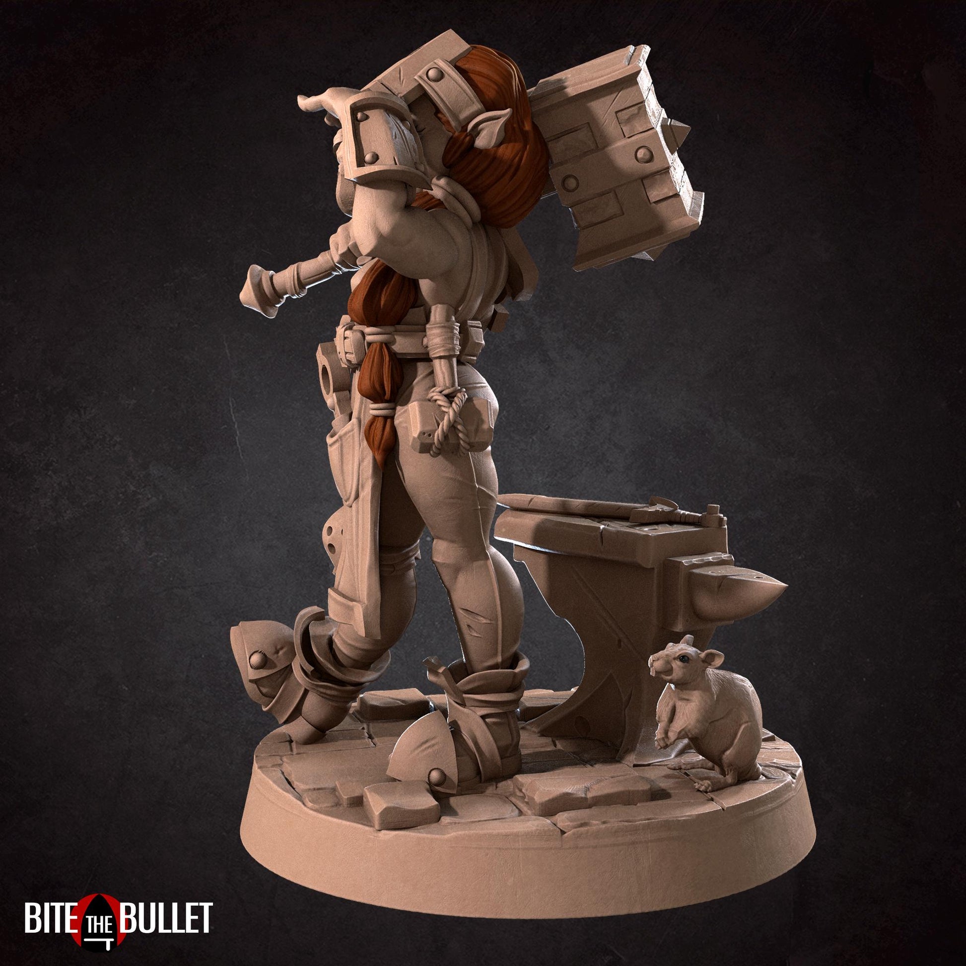 Helen, the Blacksmith Halfling Miniature | Bite the Bullet