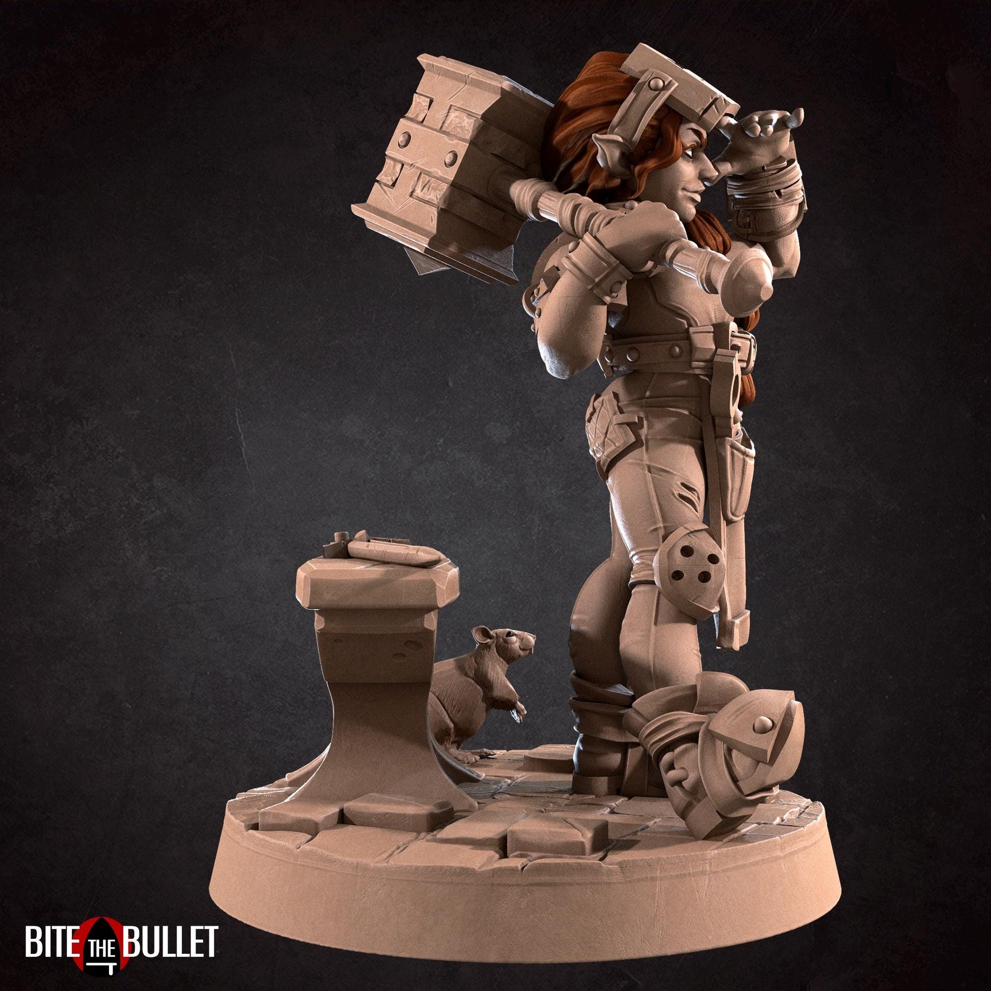 Helen, the Blacksmith Halfling Miniature | Bite the Bullet