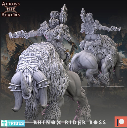 Rhino Rider Boss Miniature | Across the Realms