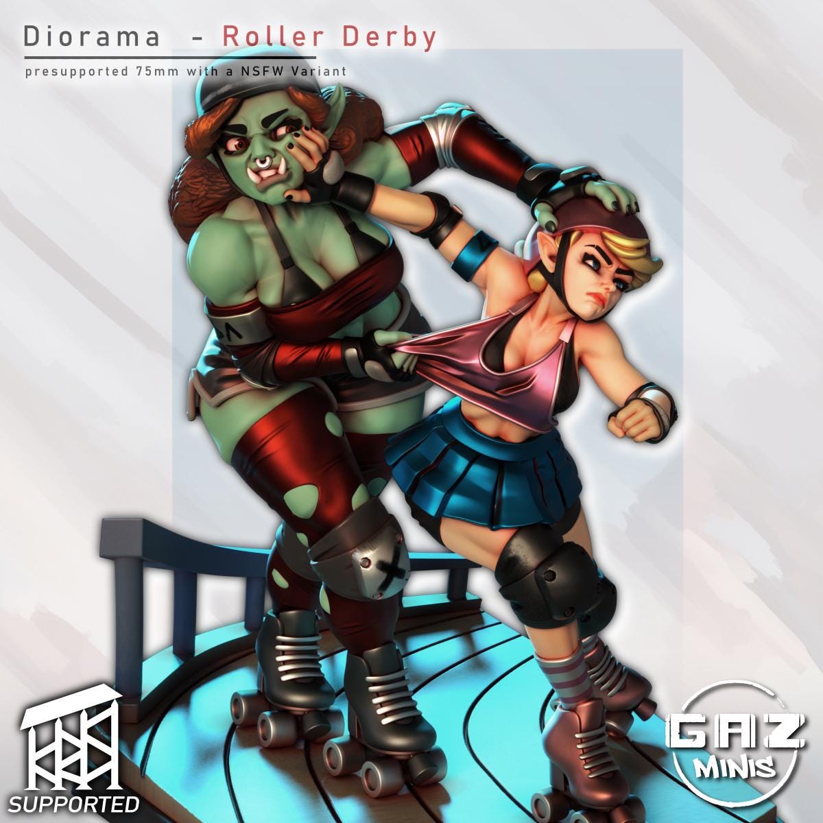 Roller Derby Diorama | Gaz Minis