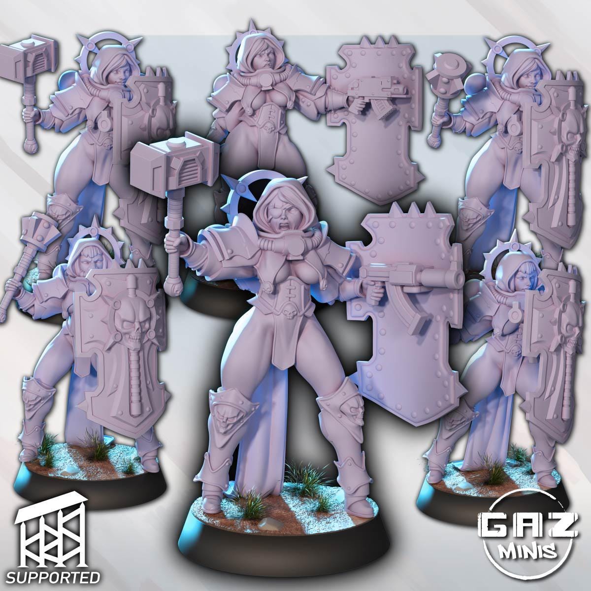 Guardian Maidens Siblings of Combat Miniature Bundle | Gaz Minis