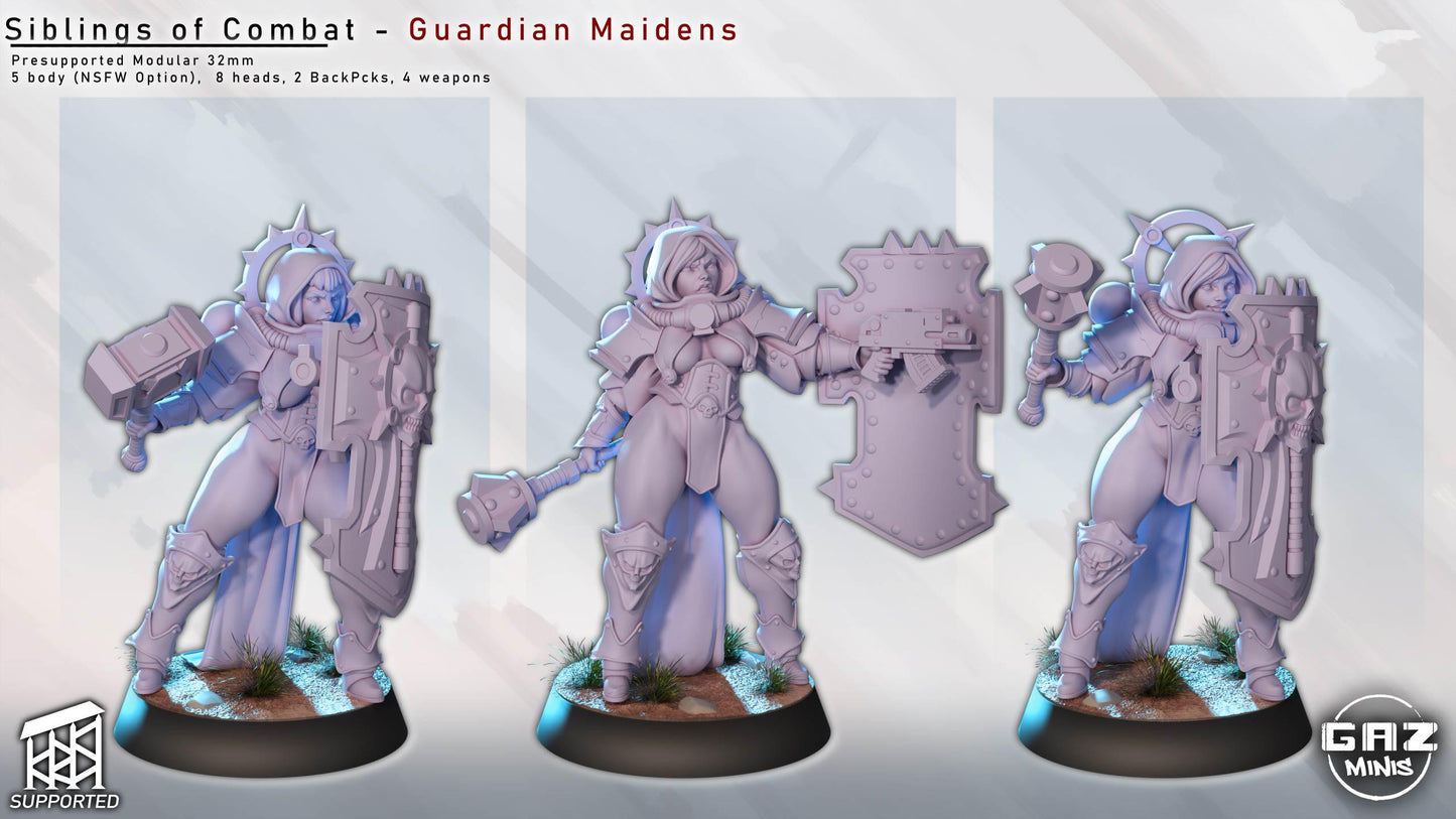 Guardian Maidens Siblings of Combat Miniature Bundle | Gaz Minis
