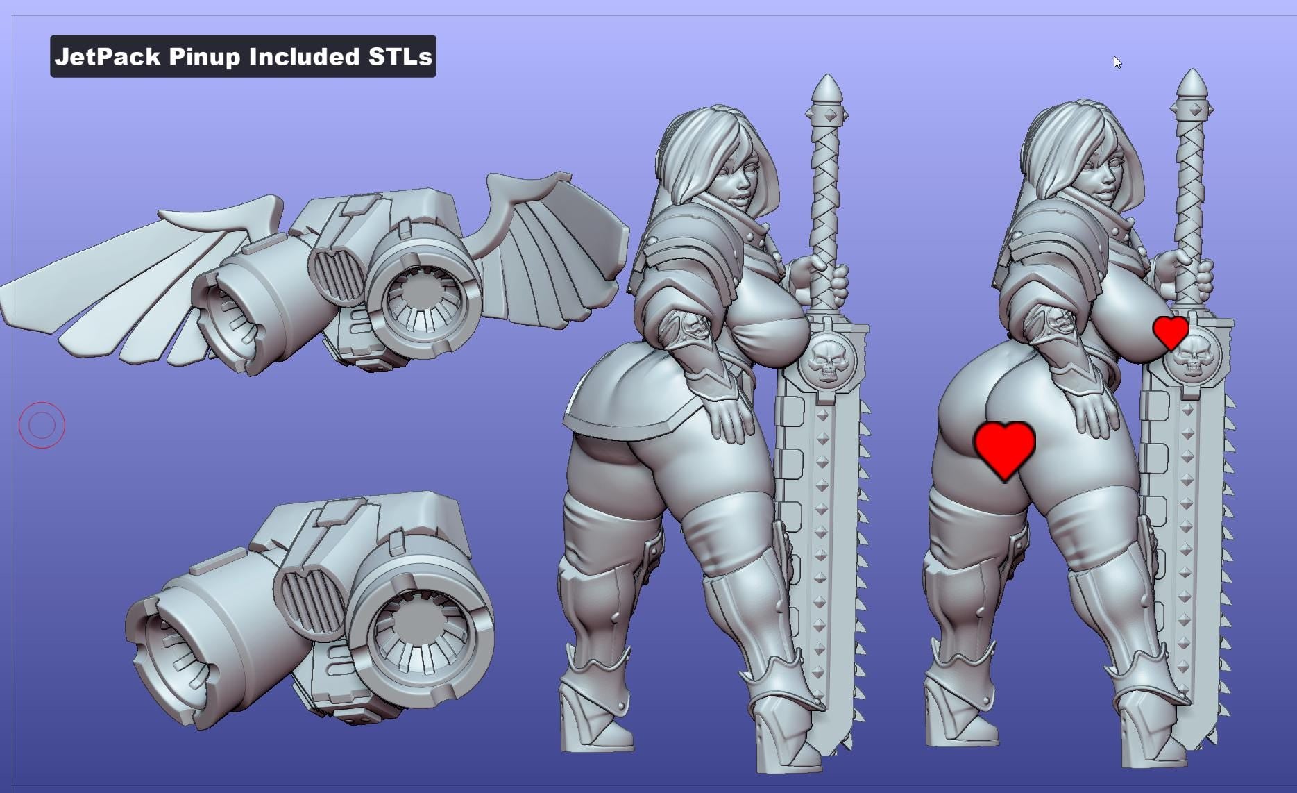 Jetpack Pinup Sibling of Combat | Gaz Minis